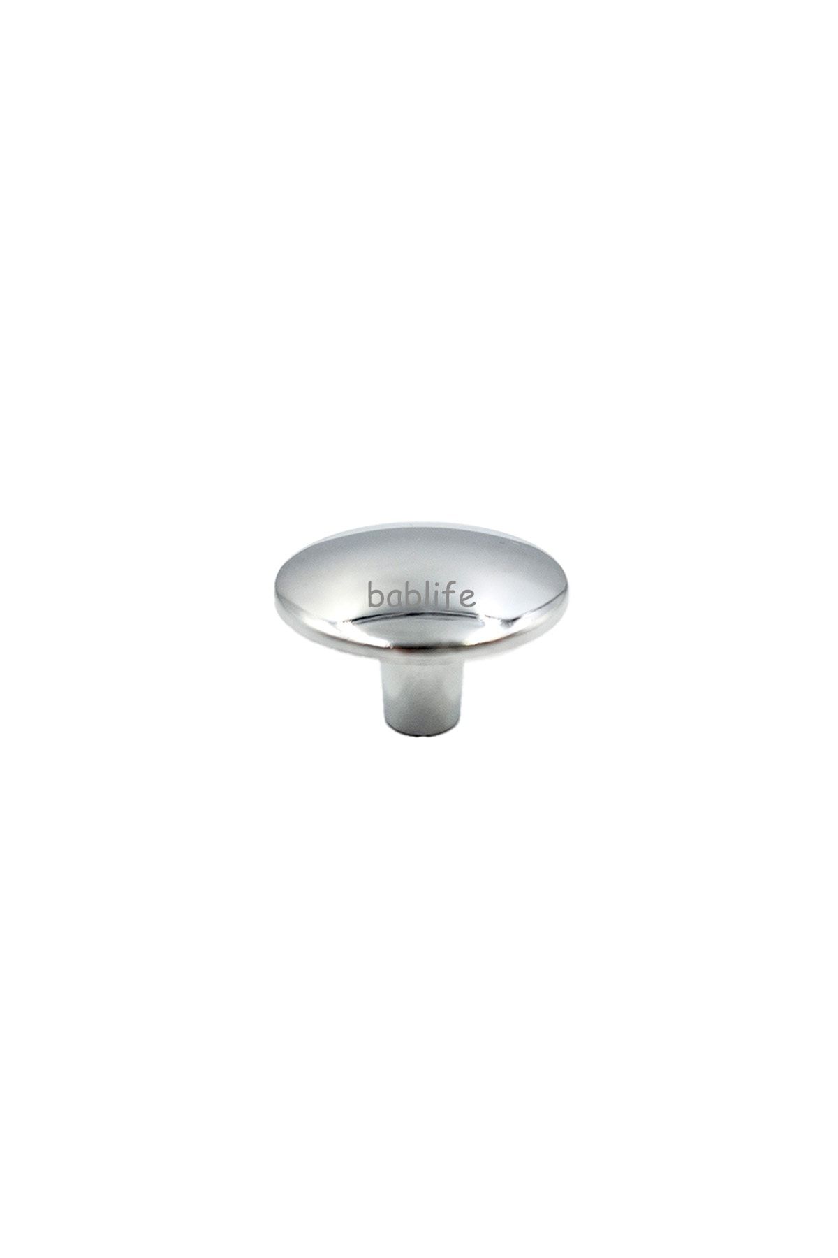 bablife Krom Düz Düğme 35mm Çapında Çekmece Dolap Mobilya Kulpları