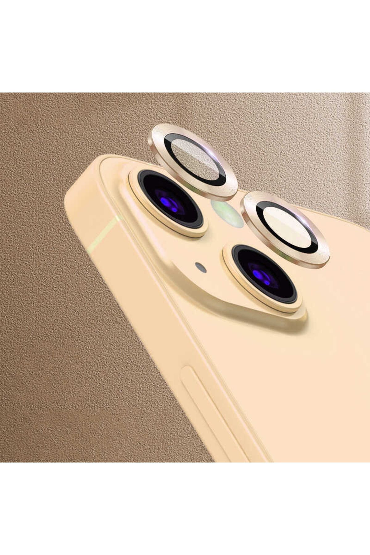 UnDePlus Uyumlu Iphone 13 Mini Kamera Lens Koruyucu Çerçeveli Koruyucu Cl-07
