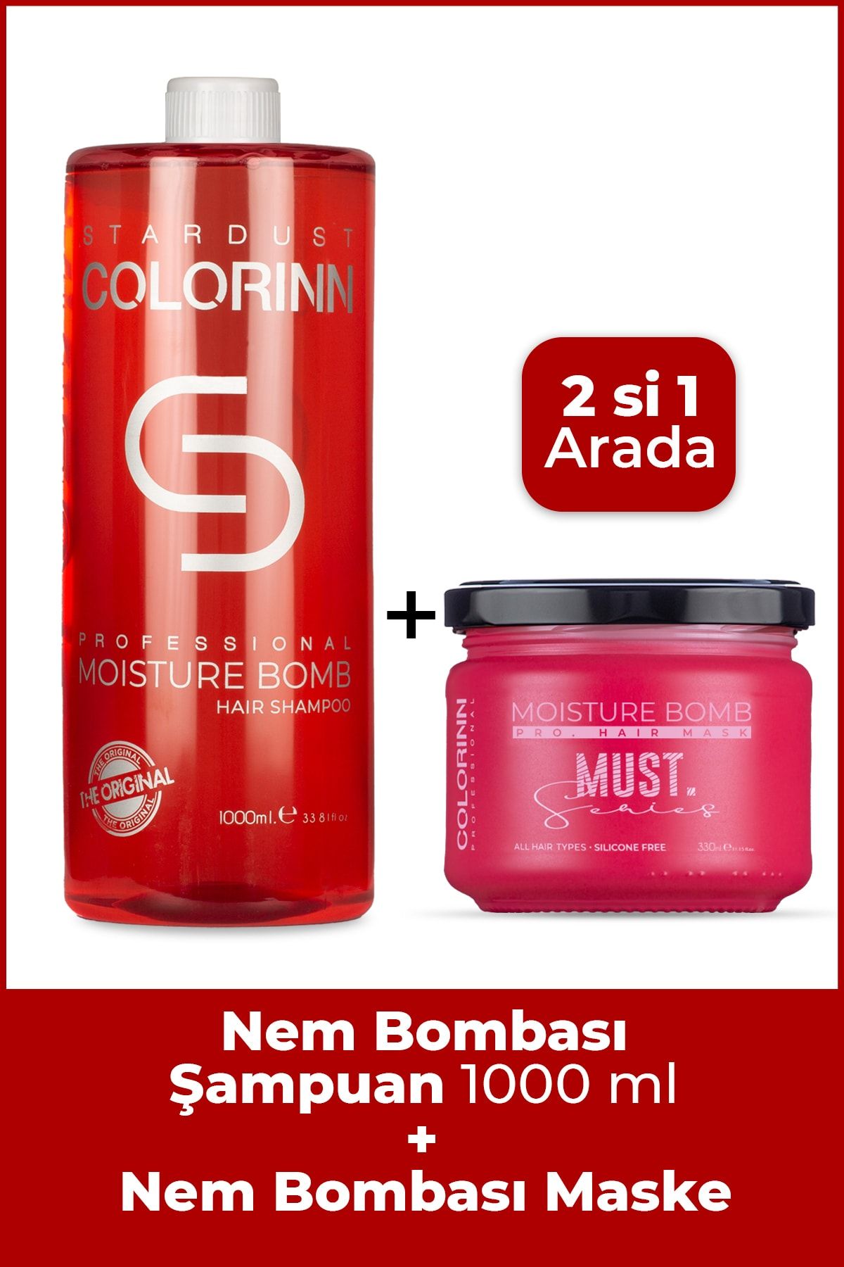 Colorinn Nem Bombası Şampuan  1000ml +maske 330ml  2li Set