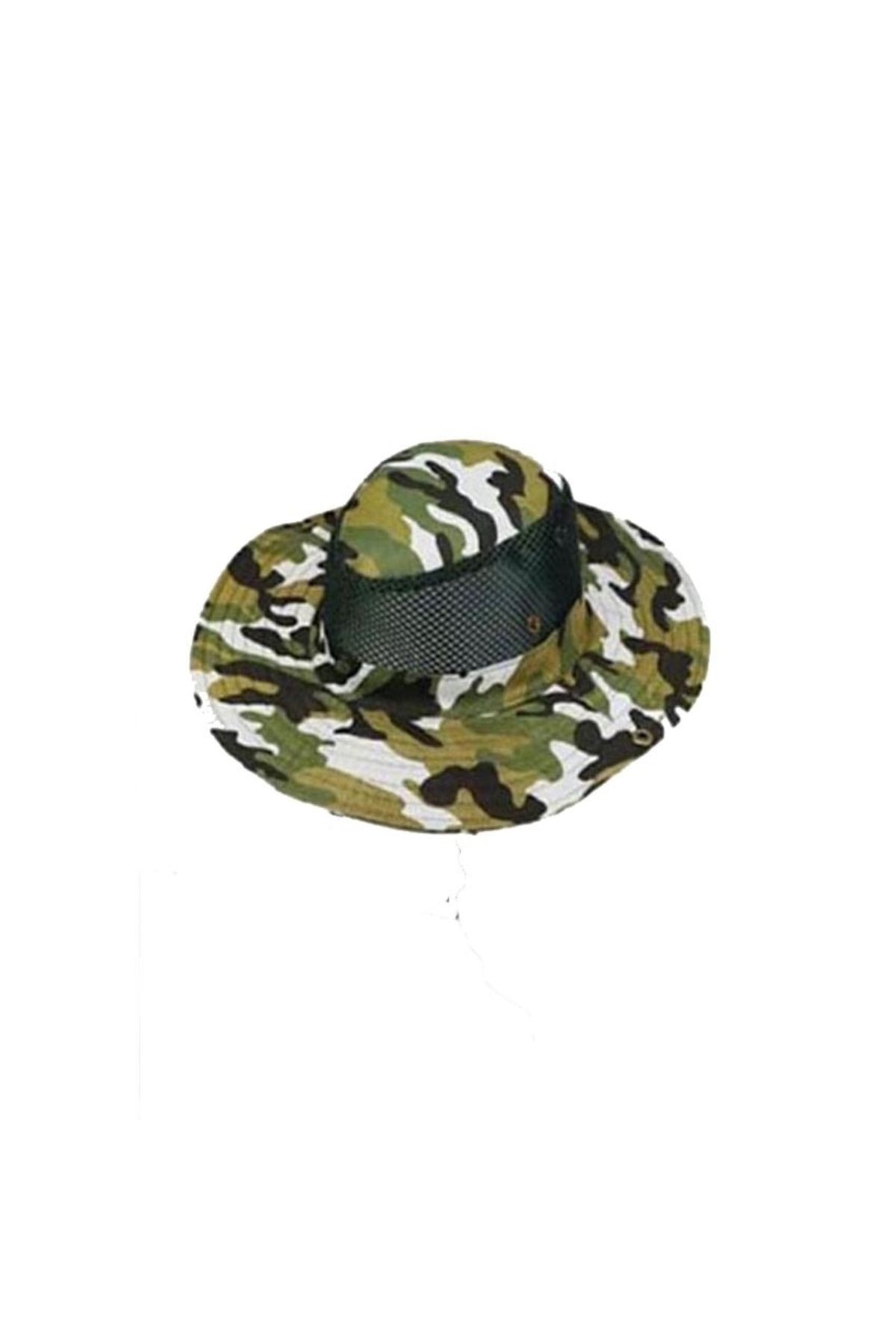 AskerVadisi Asker Vadisi Jungle Safari Kamuflaj Şapka Fileli Model M1