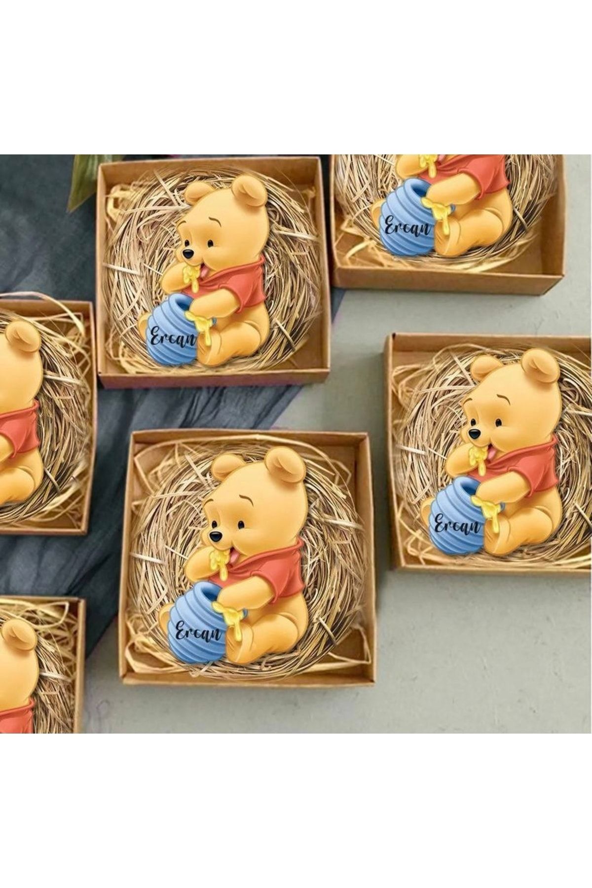 DeCupe Winnie The Pooh Magnet Hediyelik Mevlüd Doğum Günü Doğum Hediyeliği 1 Yaş Sünnet