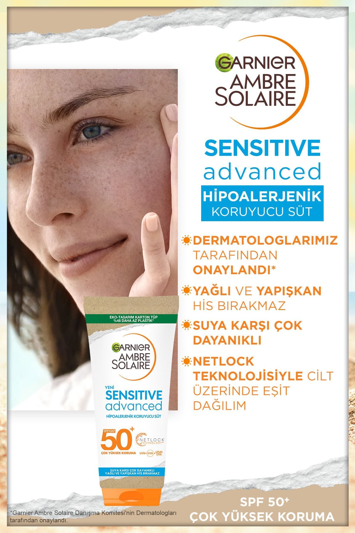 Ambre Solaire Sensitive Advanced Güneş Koruyucu Süt Gkf50+ 200ml_1