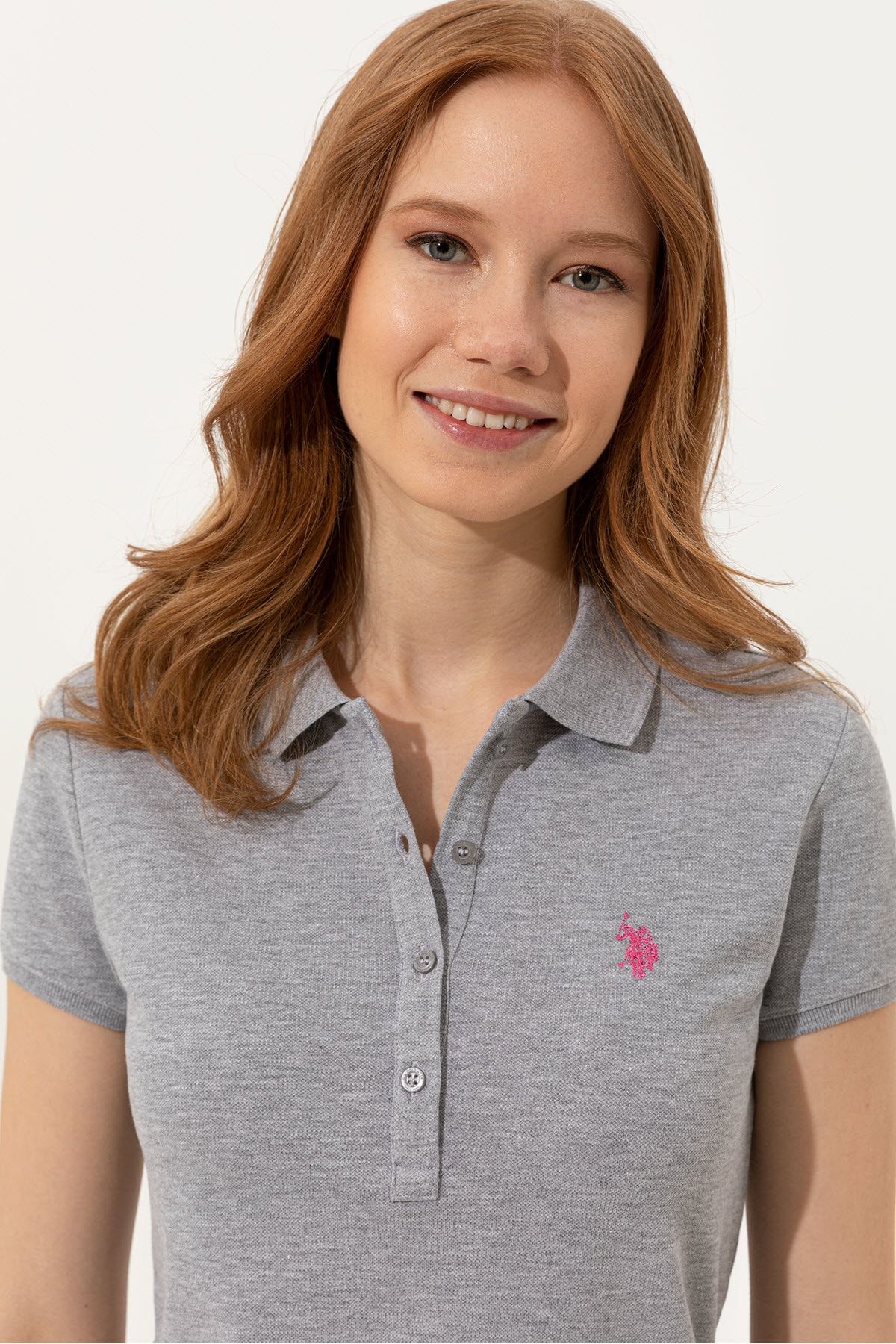 U.S. Polo Assn. Gri Kadın T-shirt