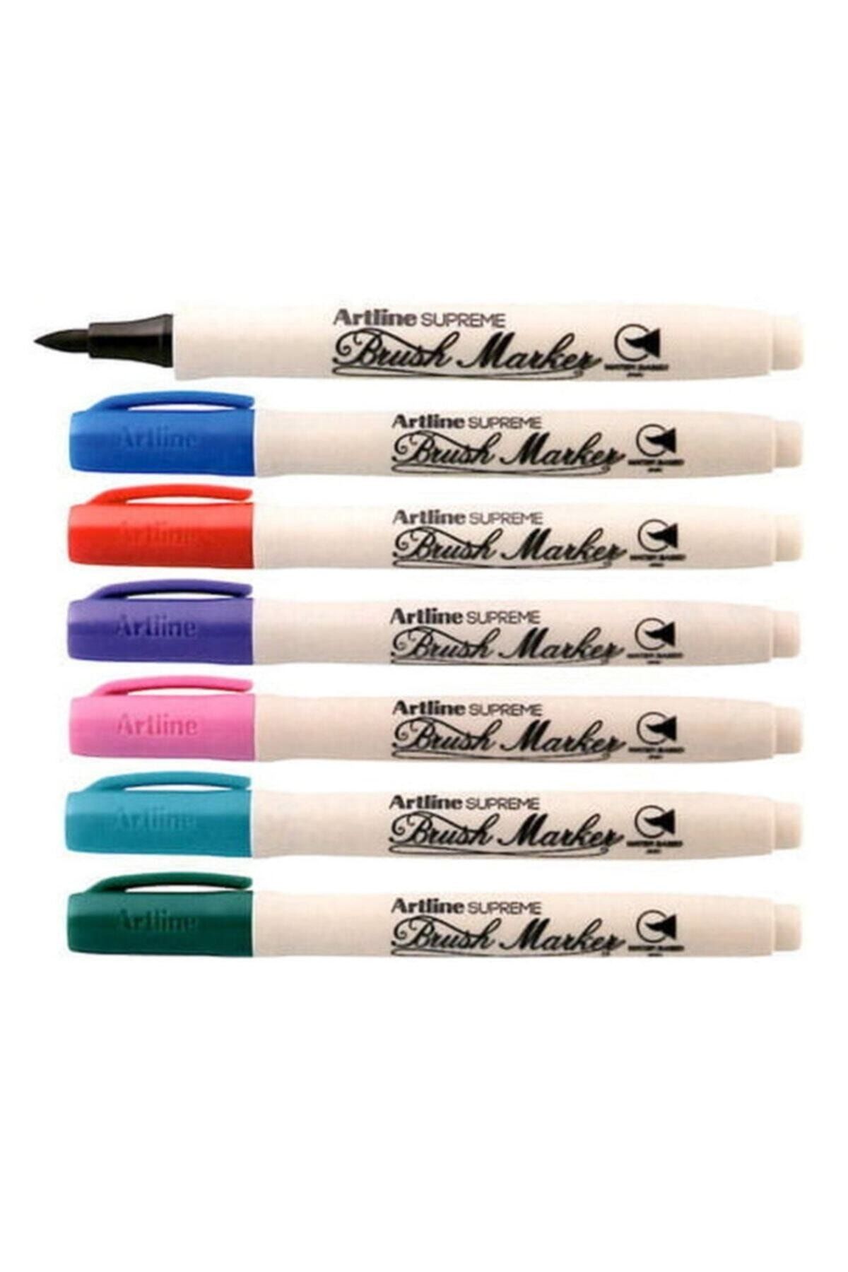 artline Supreme Brush Marker Fırça Uçlu Kalem 7 Renk Set