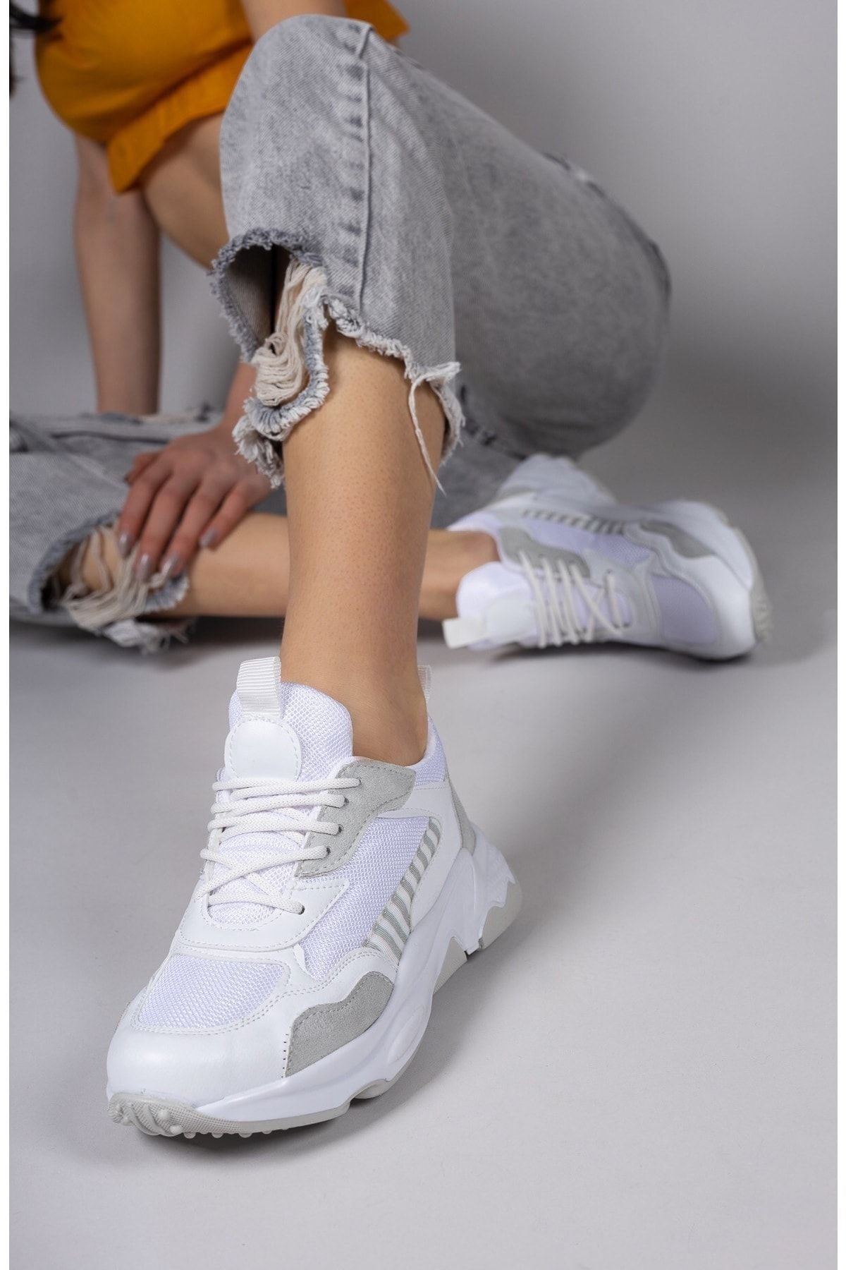 Riccon Kadın Beyaz Sneaker 0012189