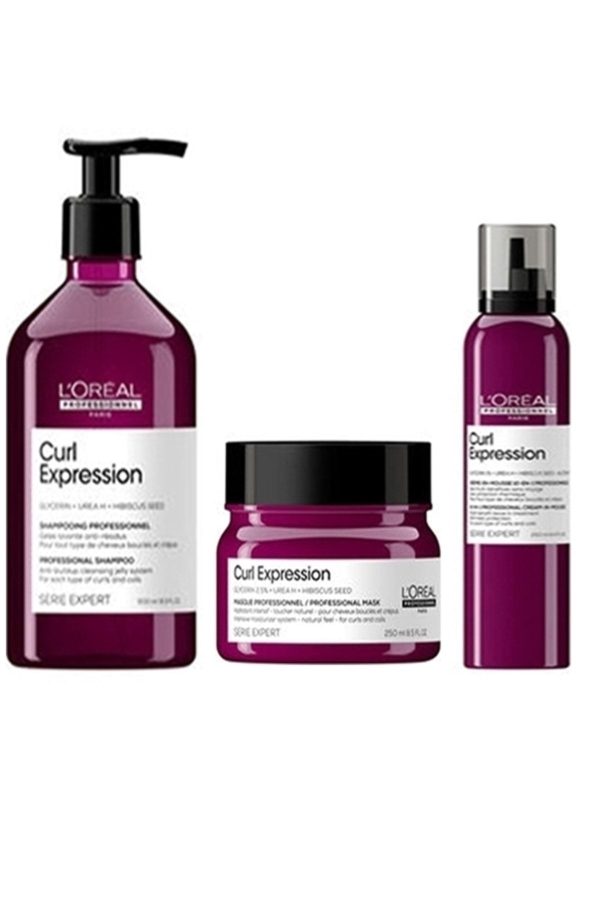 L'oreal Professionnel Serie Expert Curl Expression Kıvırcık Saçlar Için Birikme Önleyici Şampuan Maske Köpük Set