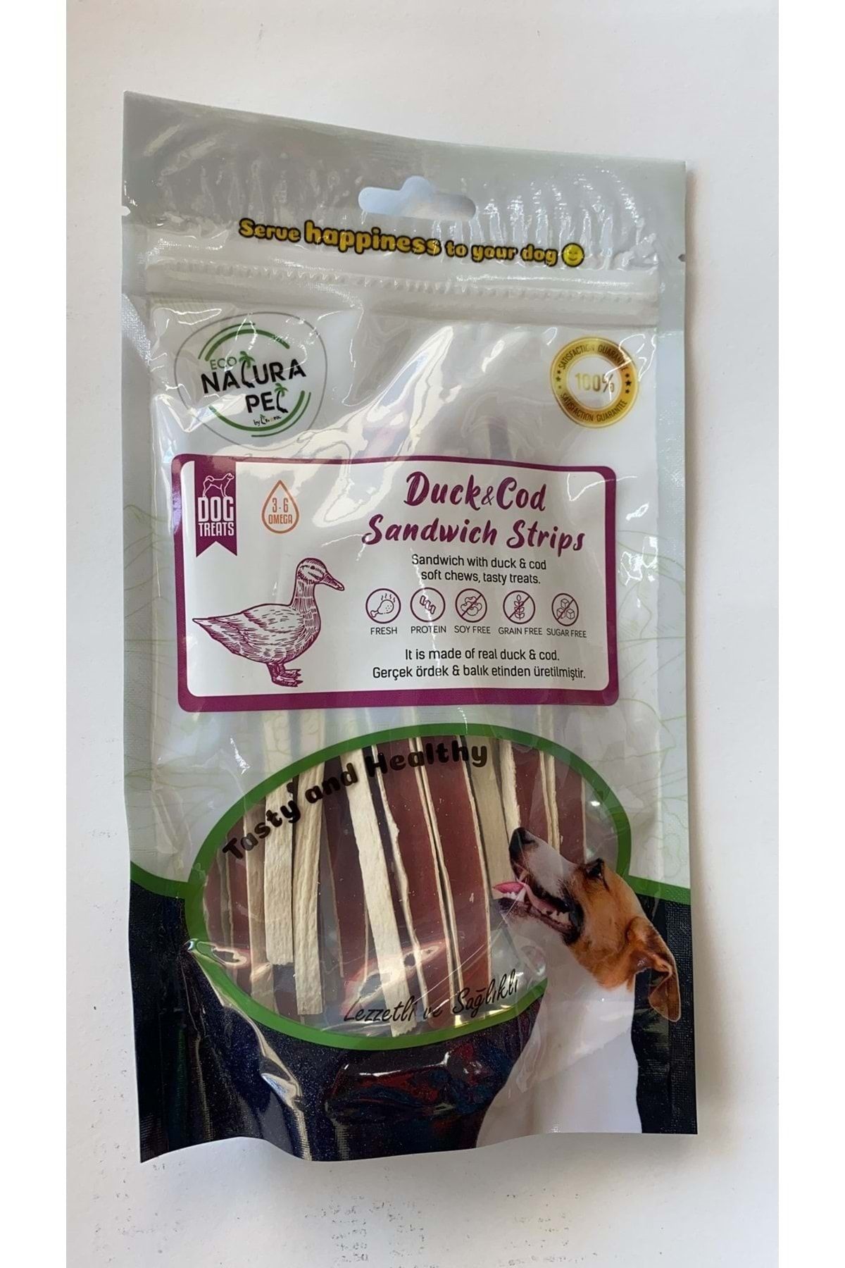 Natura Pet Eco Duck&cod Sandwich Ördekli Sandiviç Köpek Ödülü 100gr