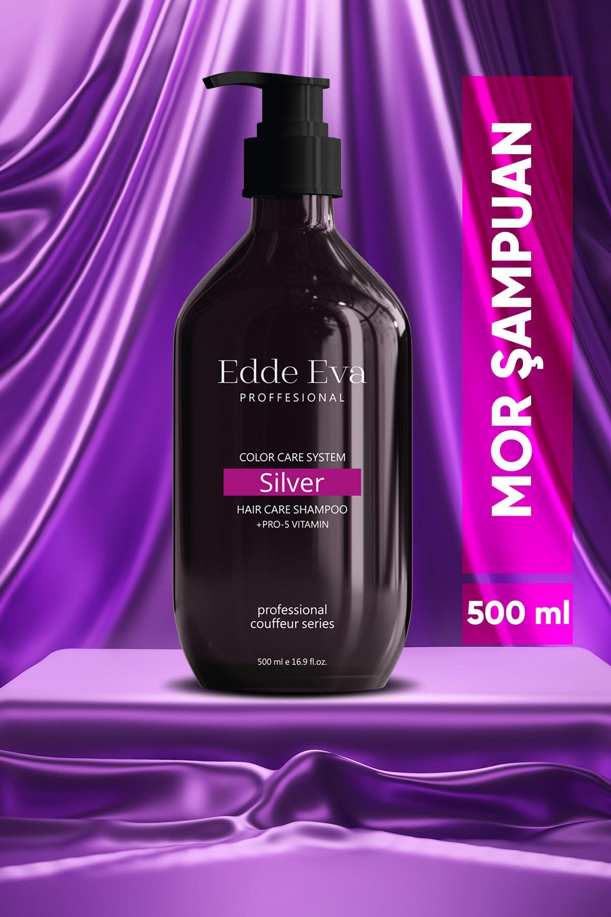 Edde Eva Mor Silver Şampuan 500ml Yüksek Performans Gri Beyaz Sarı Ve Platin Saçlar