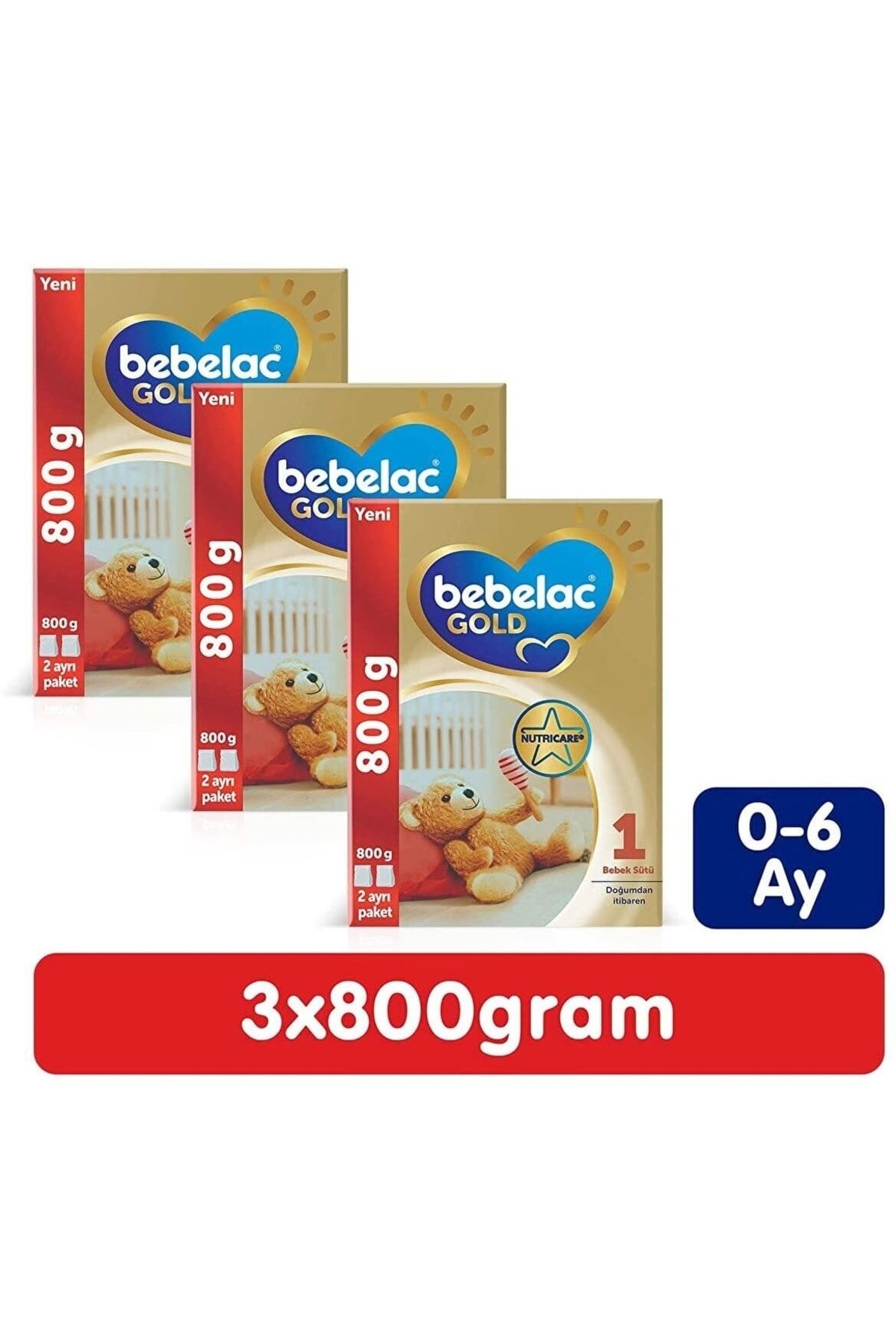 Bebelac Gold 1 Bebek Sütü 3x800g 0-6 Ay