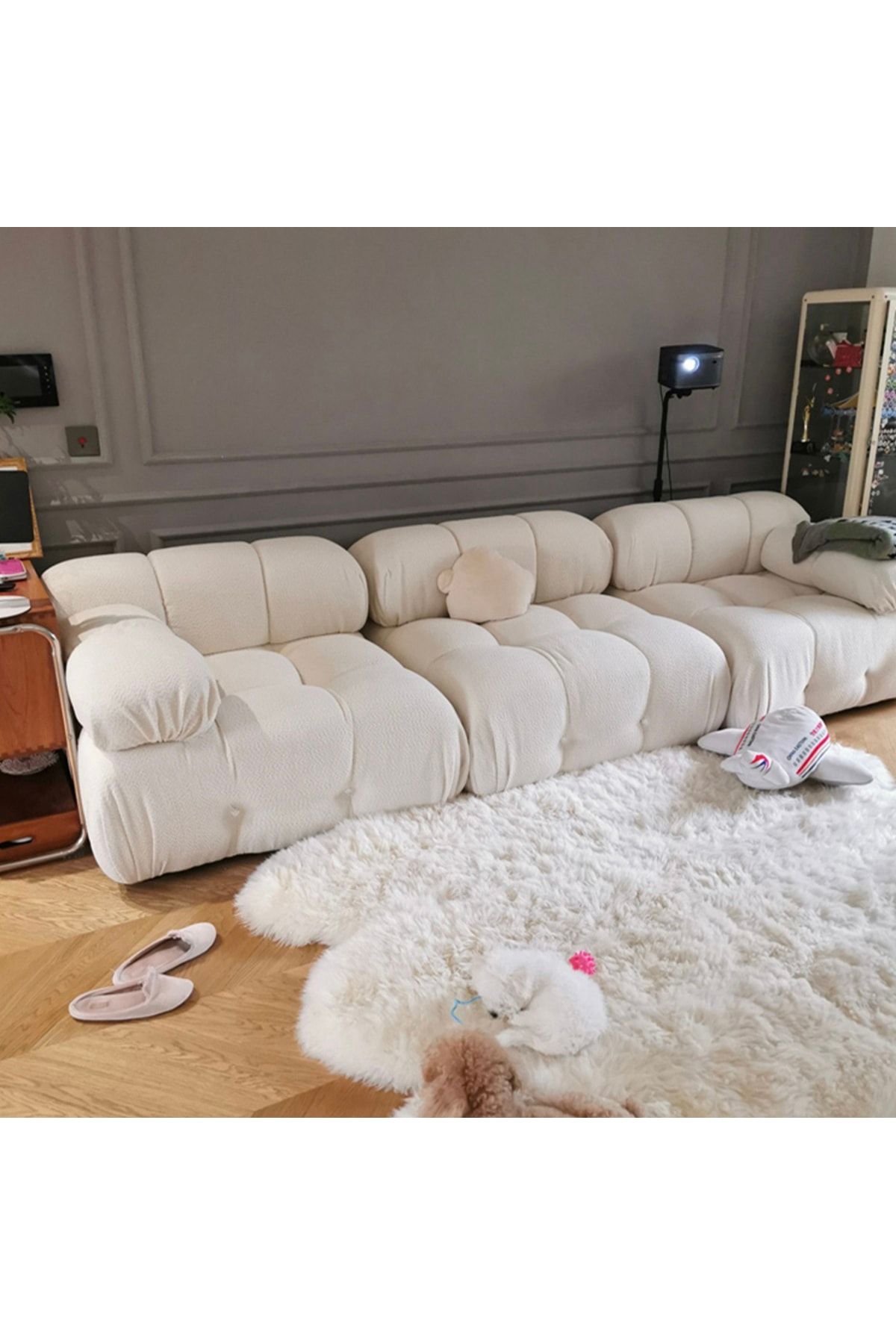 S Home Design Concept Bellini Modüler Koltuk Köşe Takımı 3 Modül Kırık Beyaz Babyface
