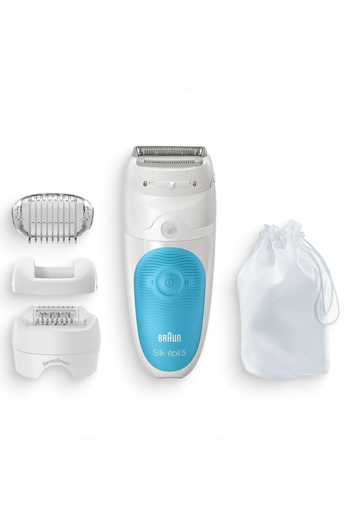 Braun Silk-épil 5 5605 Sensosmart, Kablosuz, Islak&kuru, 3'ü 1 Arada Epilatör