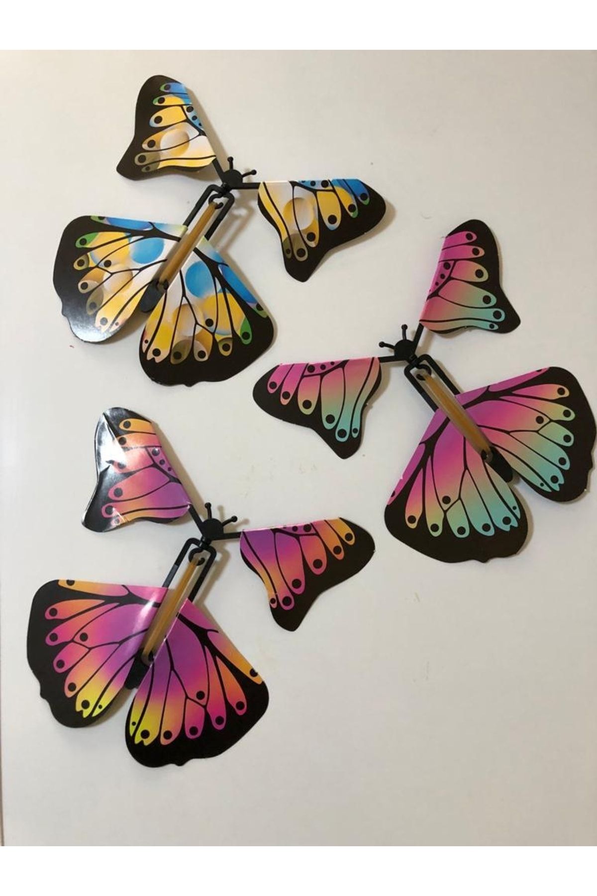 chacharon Kids Sihirli Uçan Kelebek Hediye Sürpriz Şaka Ürünü 3lu Paket Uçan Kelebekler