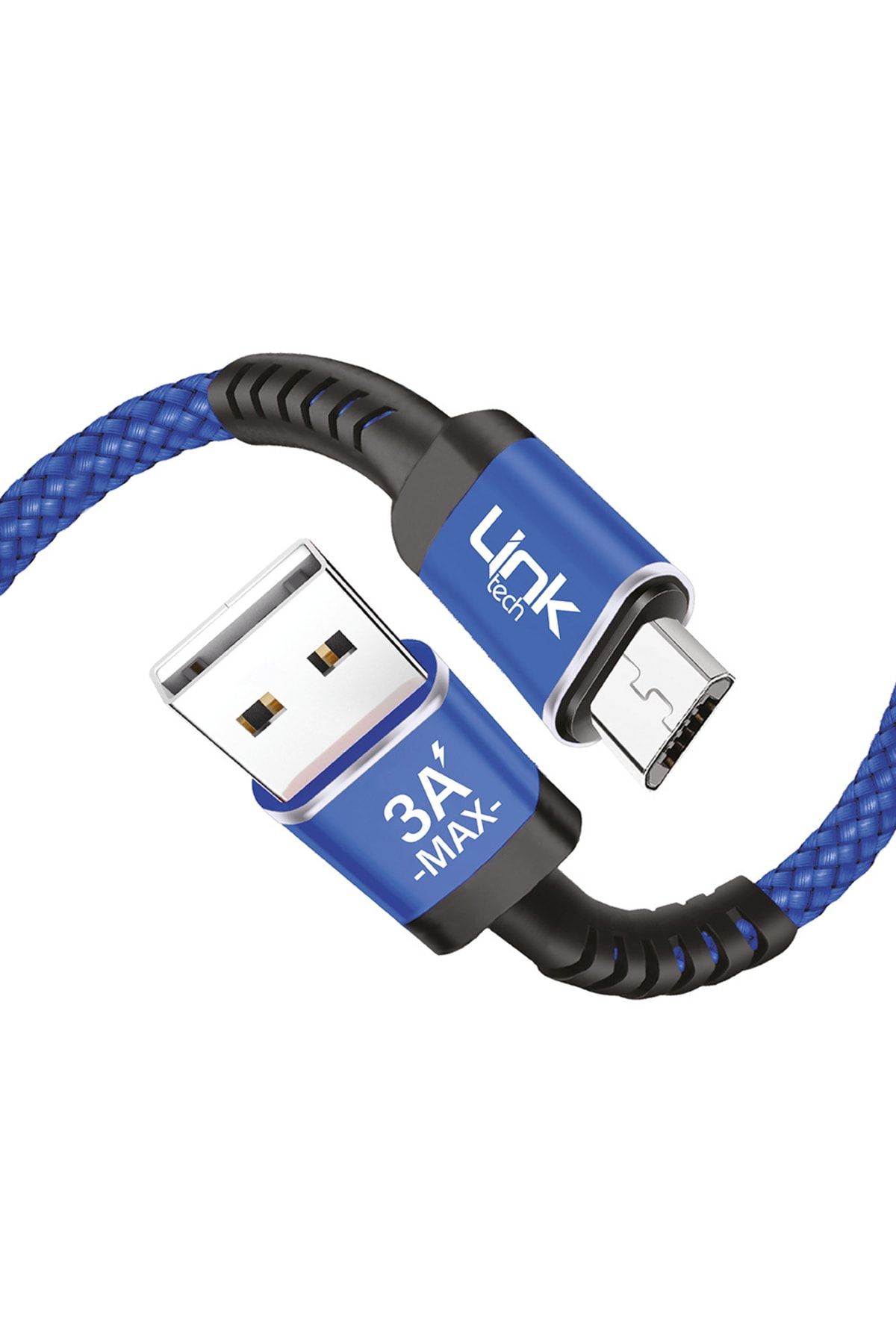 Linktech Micro Usb 3a 1000mm Örgü Şarj/data Kablosu