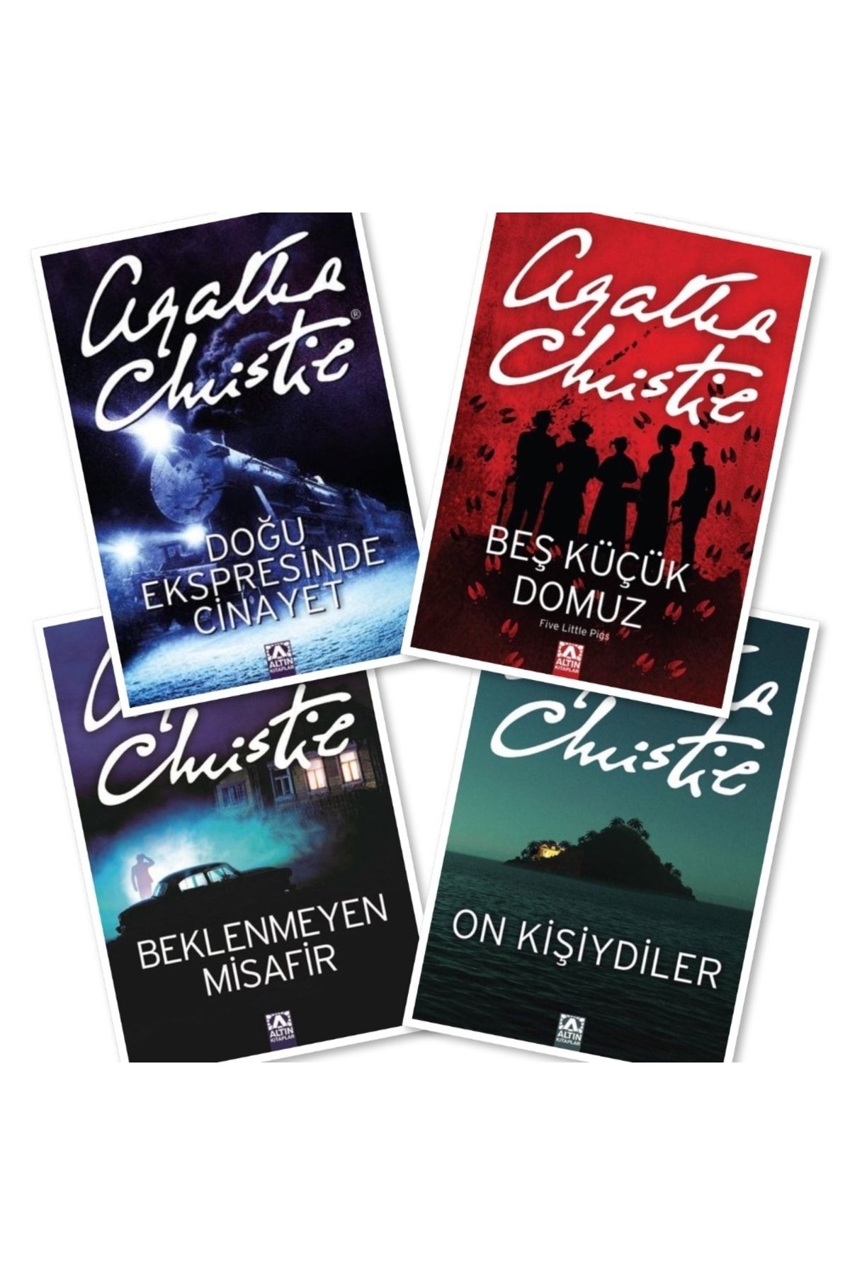 Altın Kitaplar Doğu Ekspresinde Cinayet - Beş Küçük Domuz - Beklenmeyen Misafir - On Kişiydiler, Agatha Christie