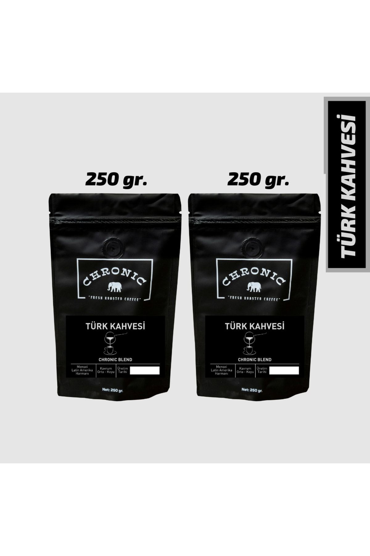 CHRONIC COFFEE Nitelikli Türk Kahvesi , (2x250 Gr.)