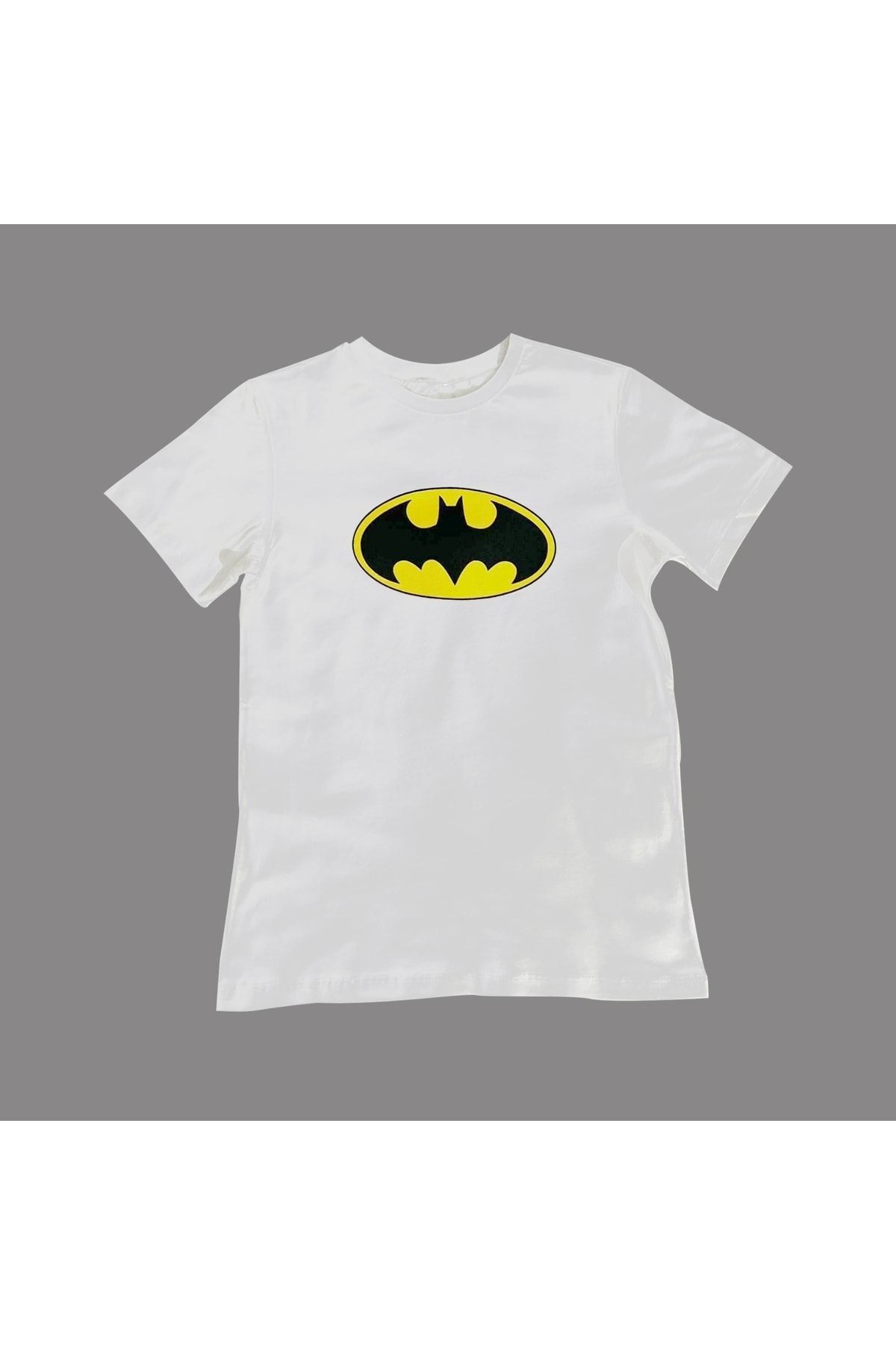 Batman Tshirt %100 Pamuklu Beyaz Kısa Kollu Çocuk Tshirt Basklı