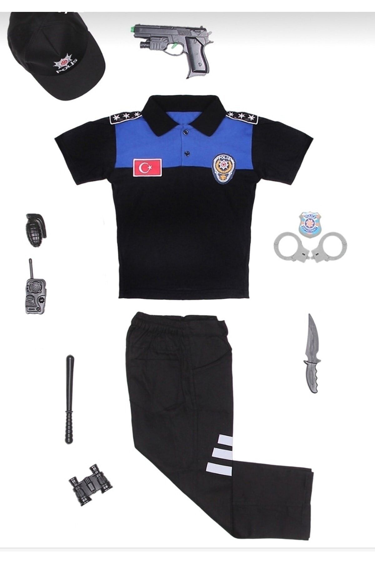 NOBLE STORE Çocuk Polis Kıyafetleri Polo Yaka