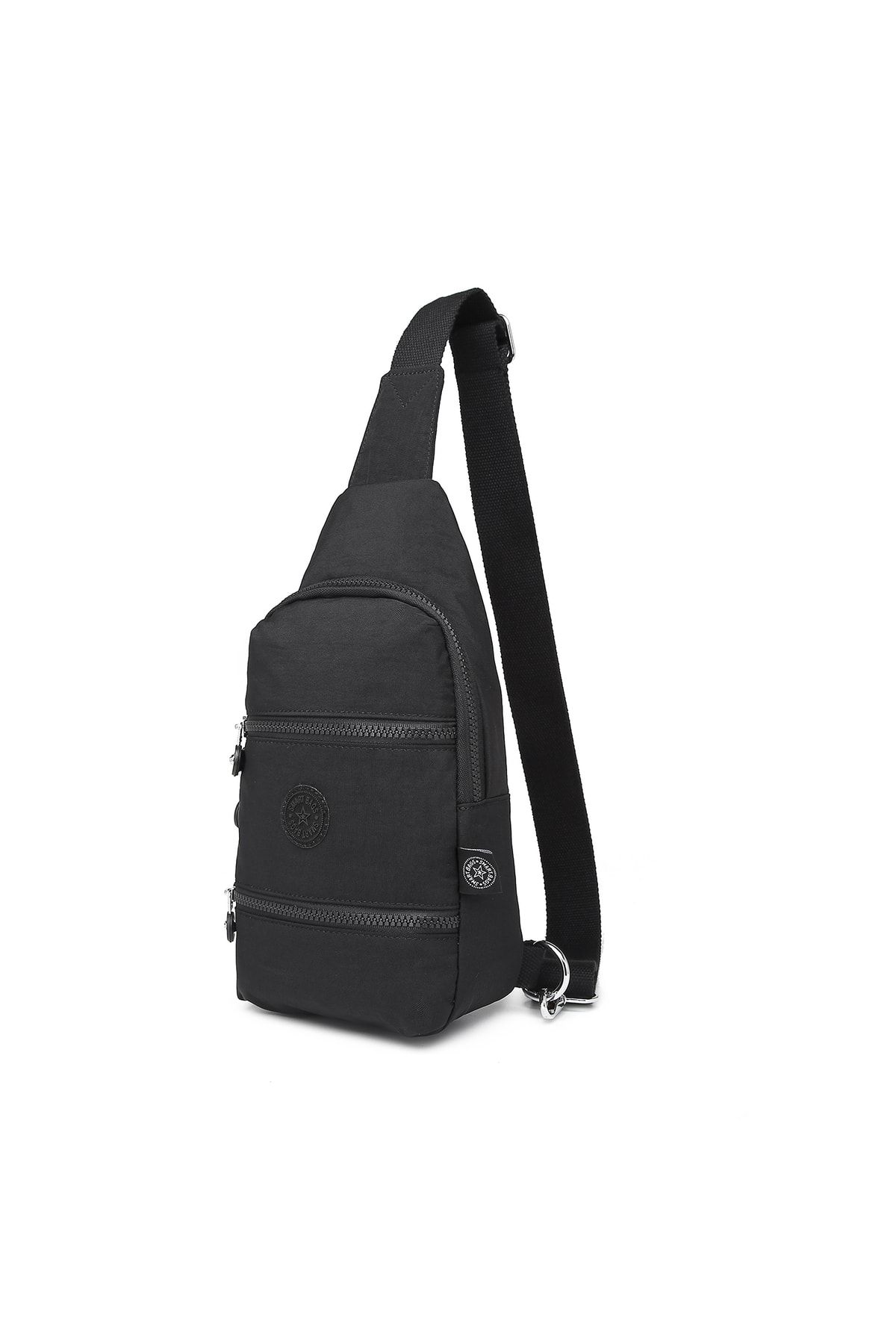 Smart Bags Bodybag Postacı Kadın Çantası Krinkıl Kumaş 3051 Siyah