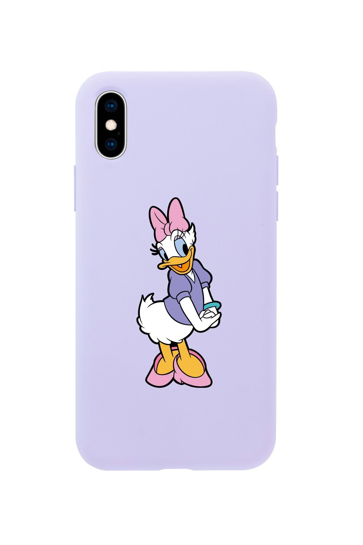 butikcase Iphone Xs Toms TeddyDaisy Duck Tasarımlı Lila Telefon Kılıfı
