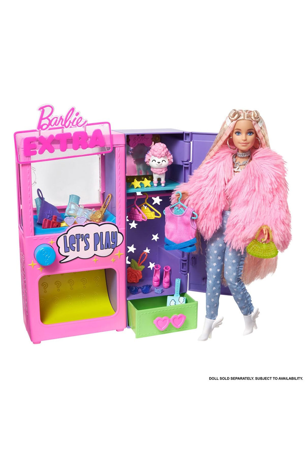 HOT WHEELS Barbie Extra Kıyafet Otomatı Oyun Seti Hfg75