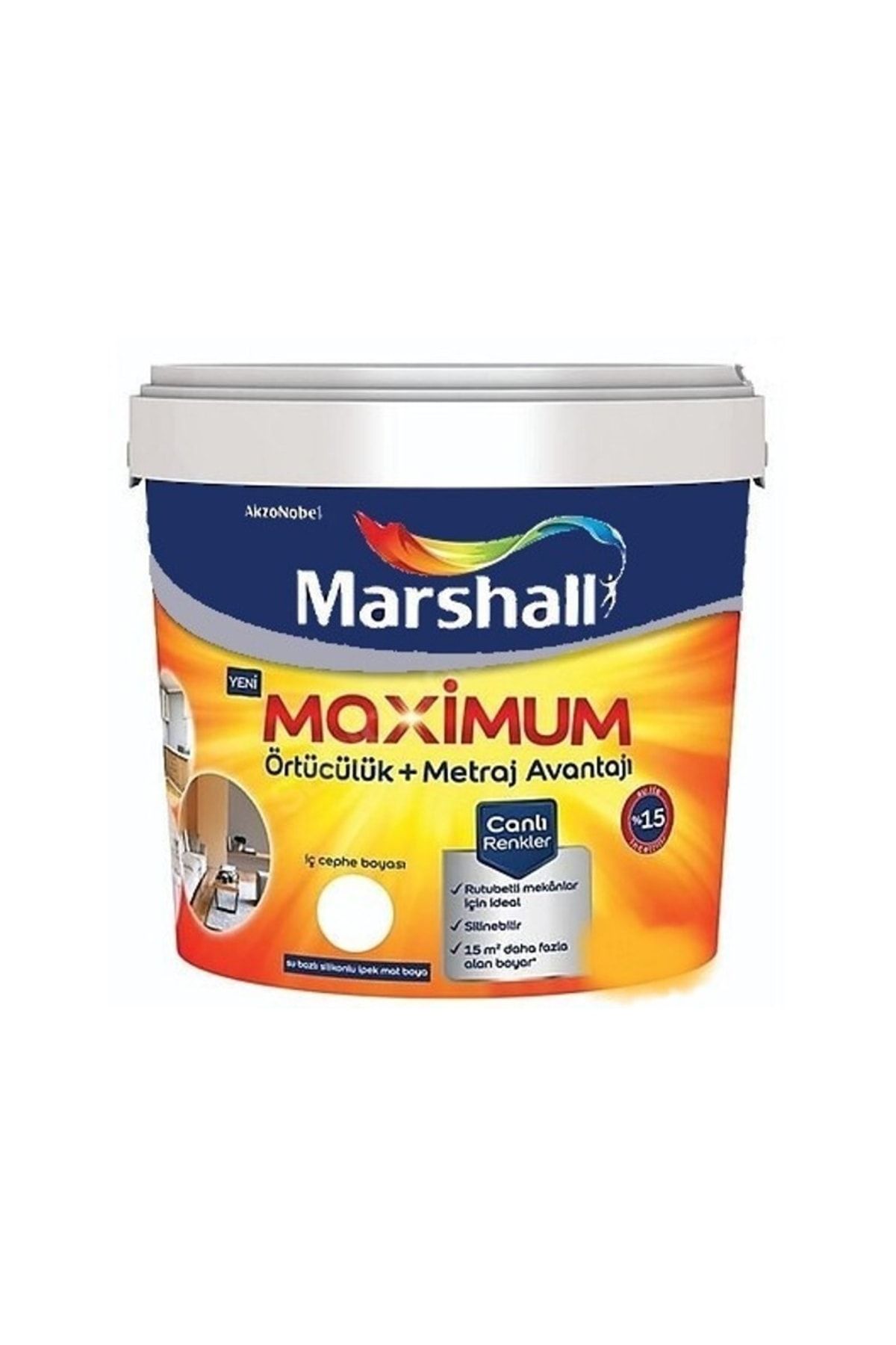 Marshall Maximum Silikonlu Ipek Mat Boya (ŞİFON)