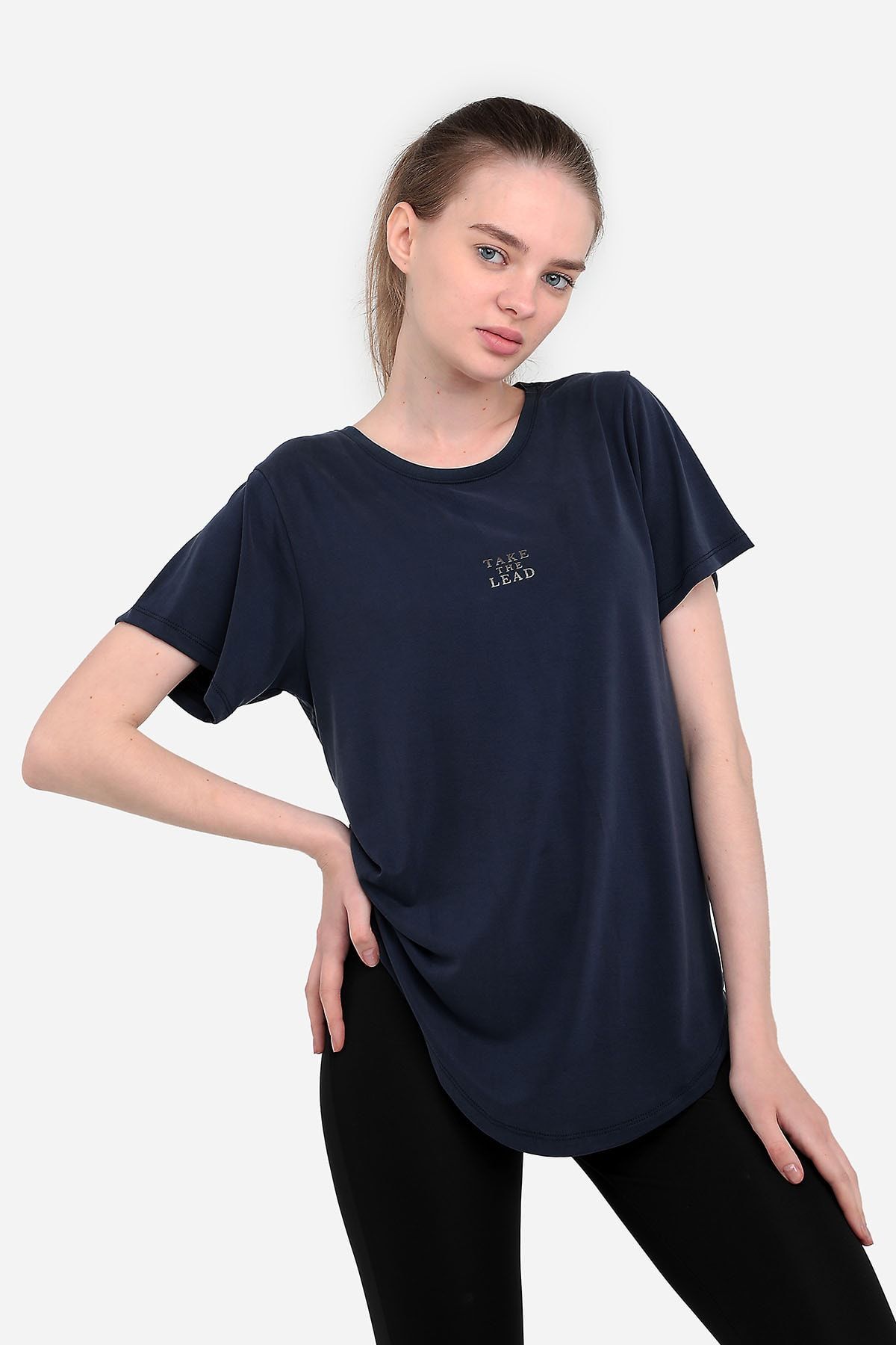 Slazenger Plus Kadın T-shirt Lacivert