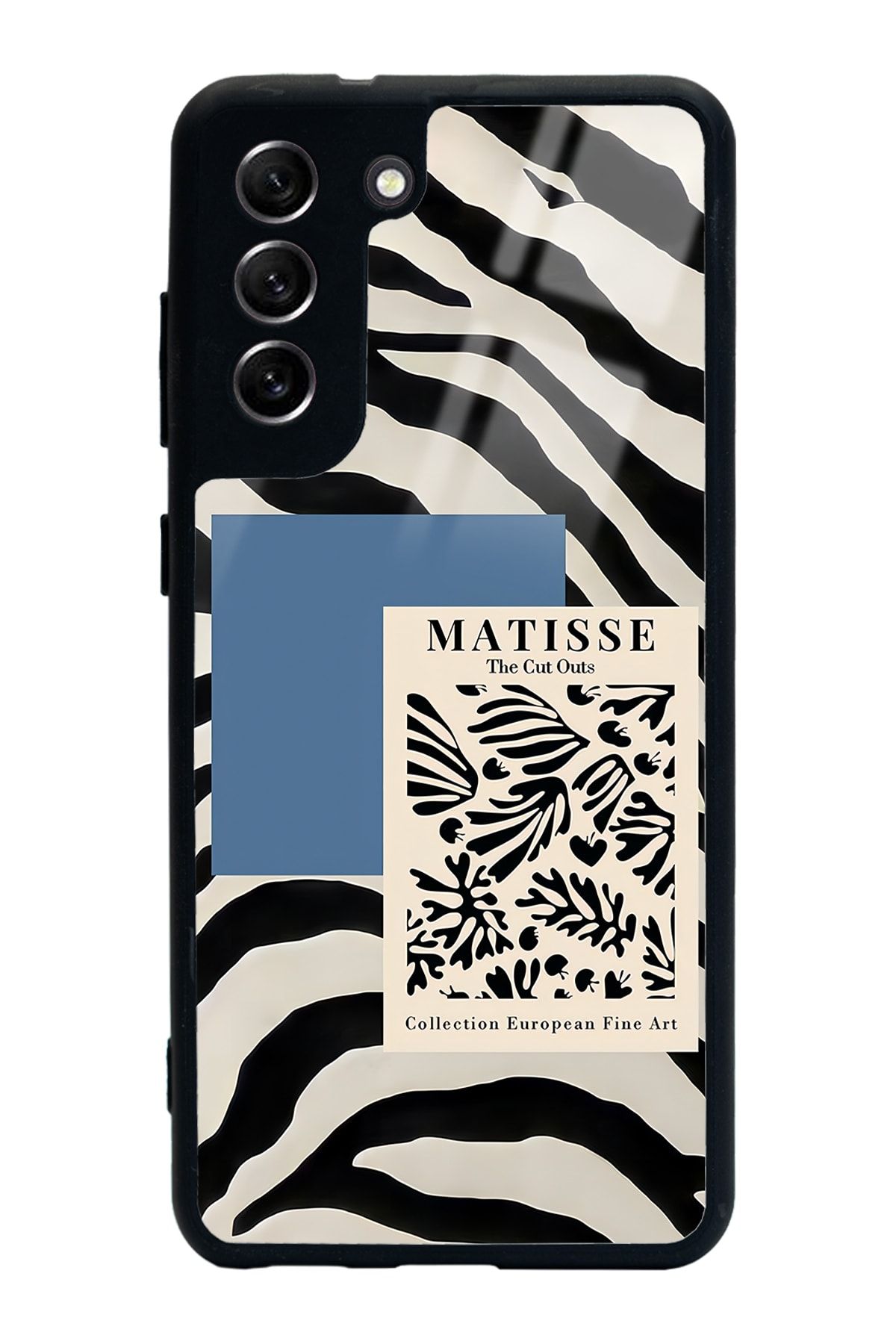 Spoyi Samsung S21 Fe Zebra Matısse Tasarımlı Glossy Telefon Kılıfı