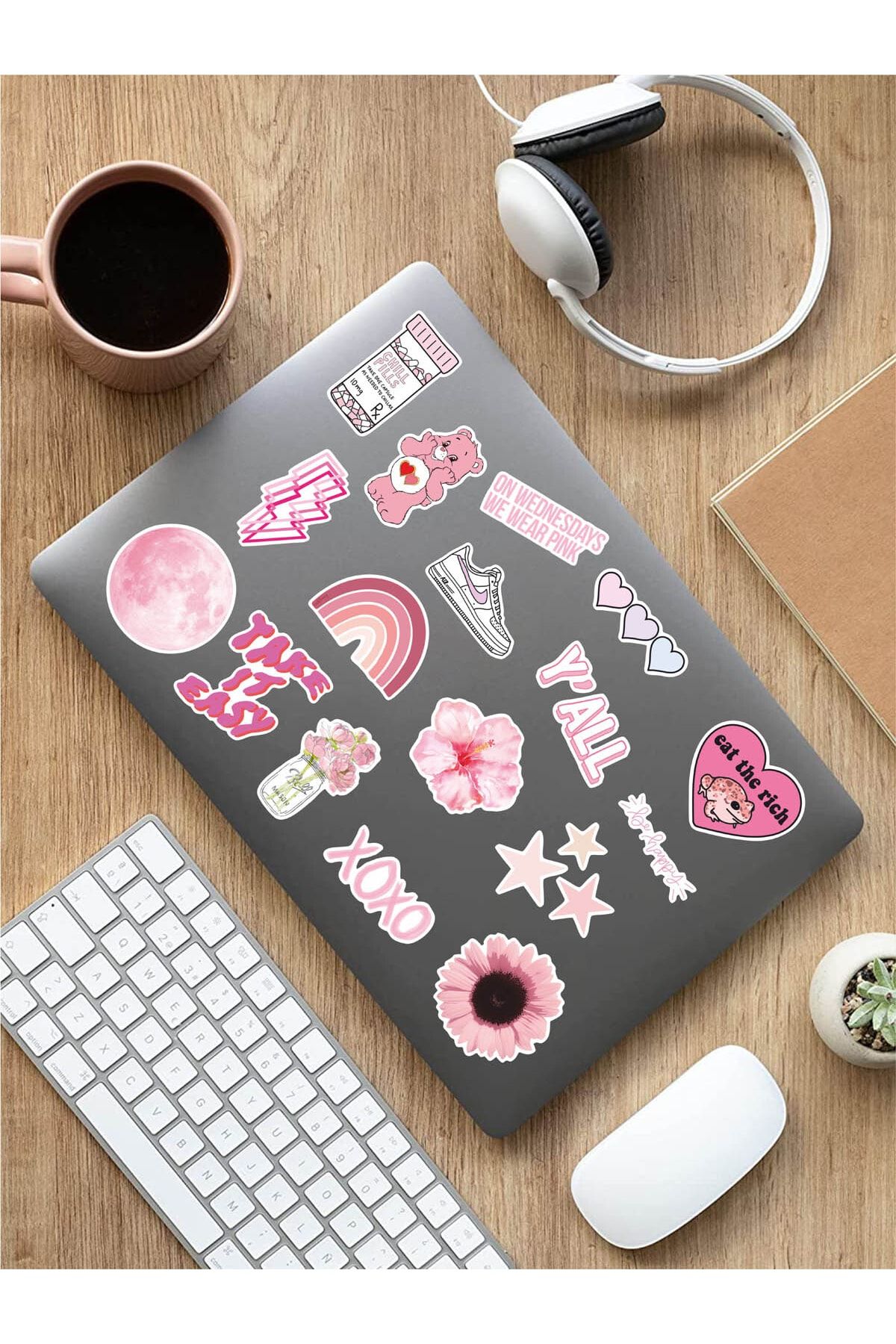 AR Sticker - Vsco Pink Laptop Notebook Tablet Sticker Set 1