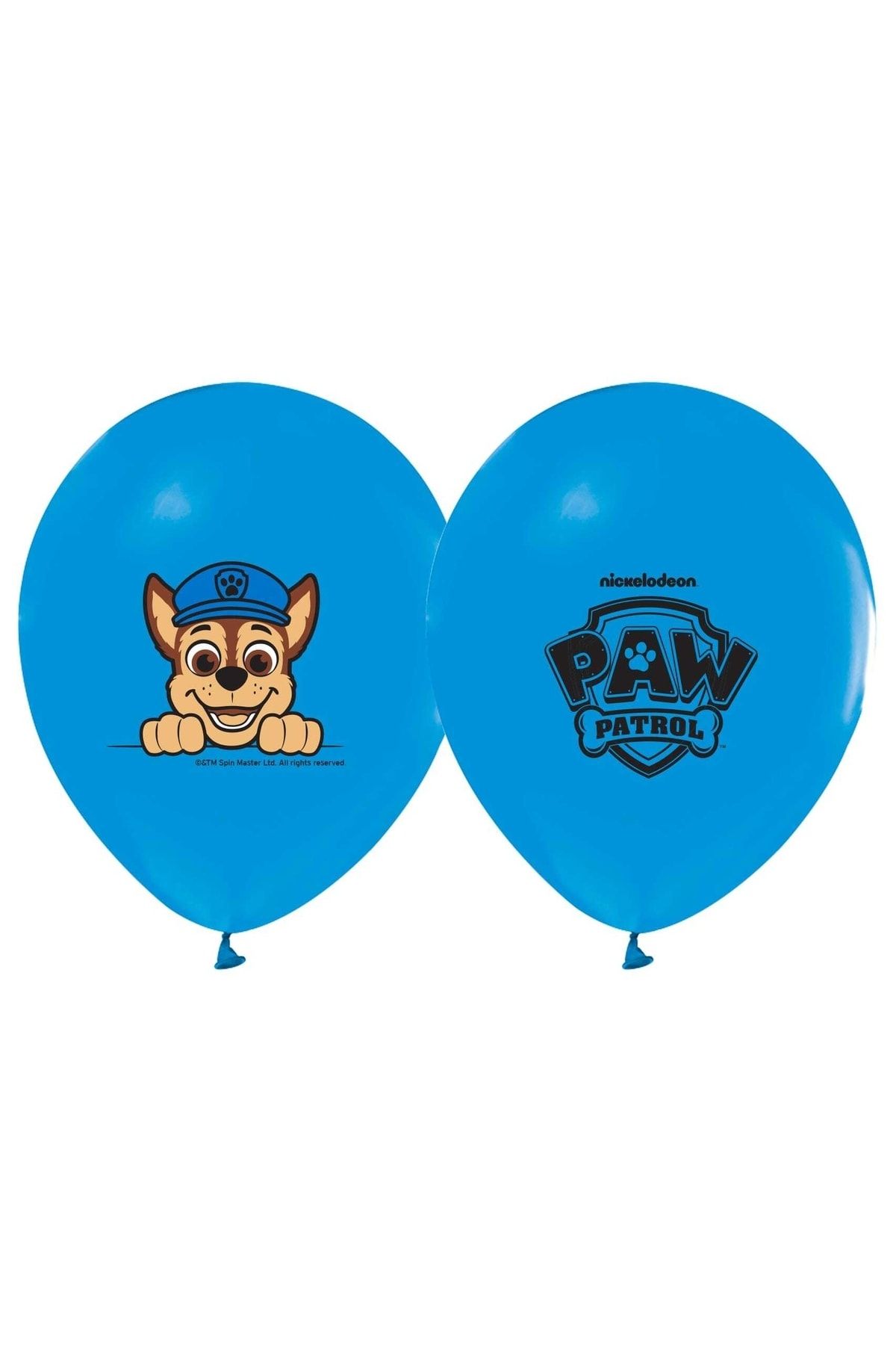 PAW PATROL Baskılı Balon Mavi 5 Adet 12inç 30 Cm