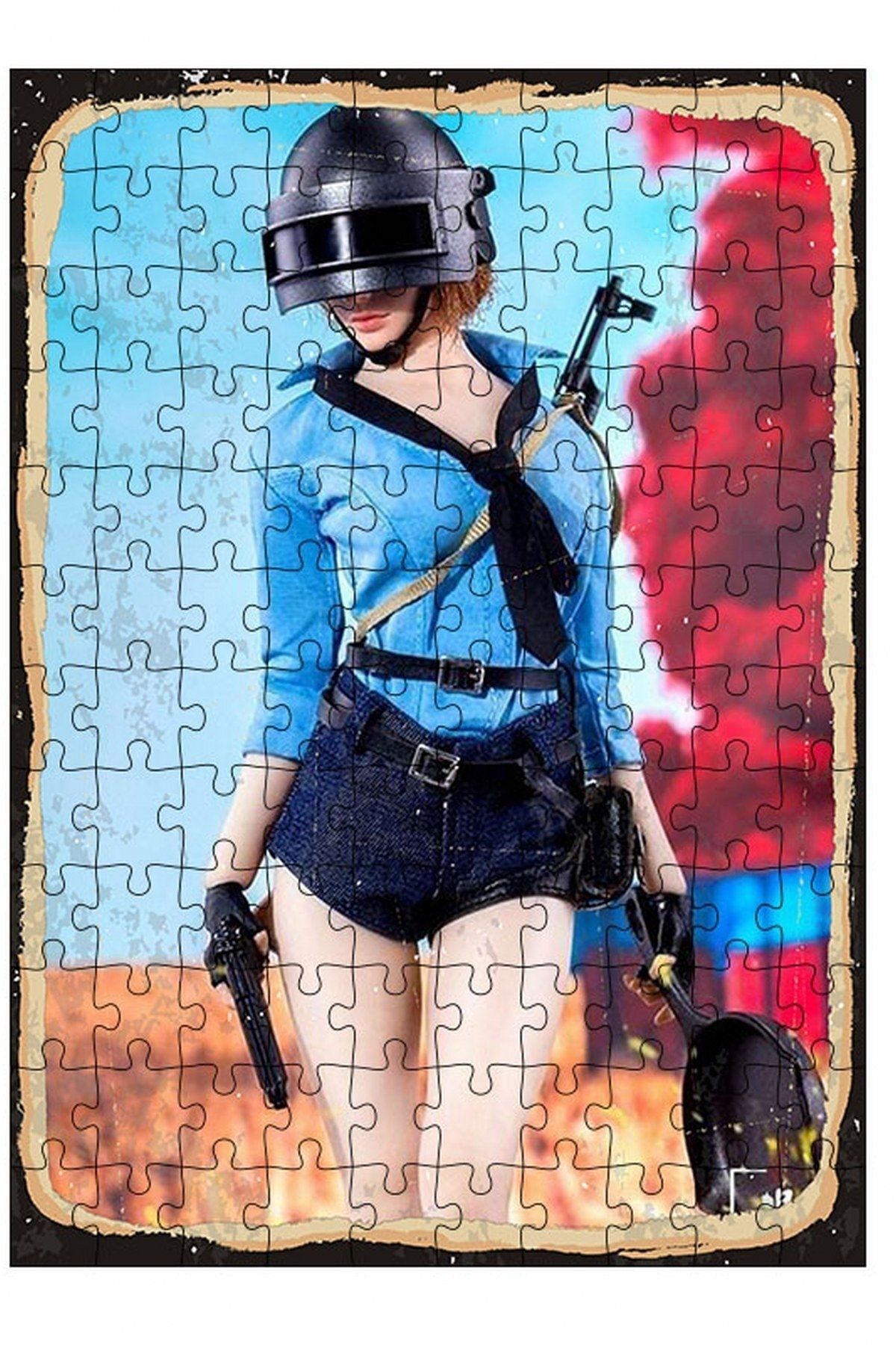 Tablomega Ahşap Mdf Puzzle Yapboz Pubg Kadın