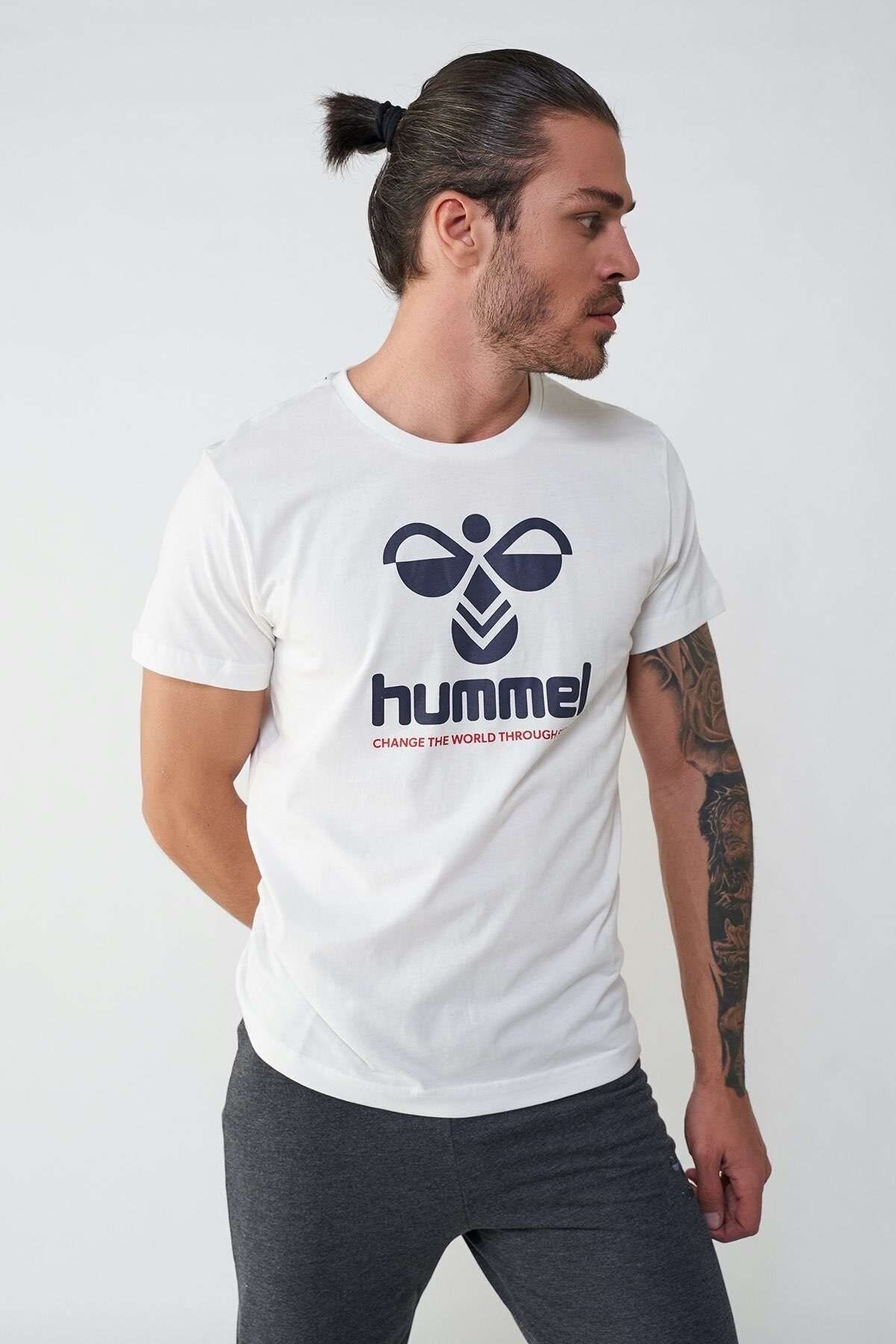 hummel HMLCENTIL T-SHIRT S/S Beyaz Erkek T-Shirt 101086301