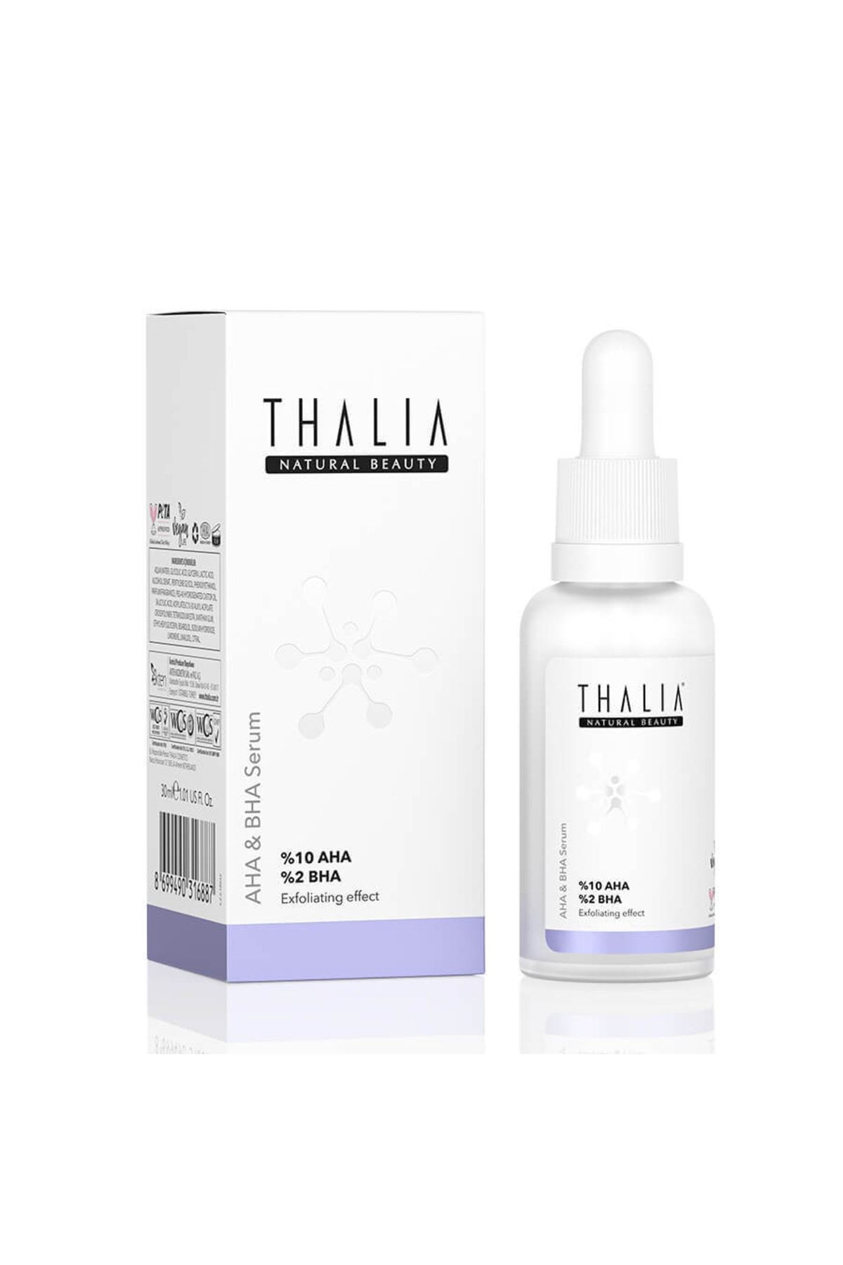 Thalia Canlandırmaya Cilt Tonu Eşitlemeye Yardımcı Yüz Peeling Serum %10 Aha %2 Bha - 30 ml
