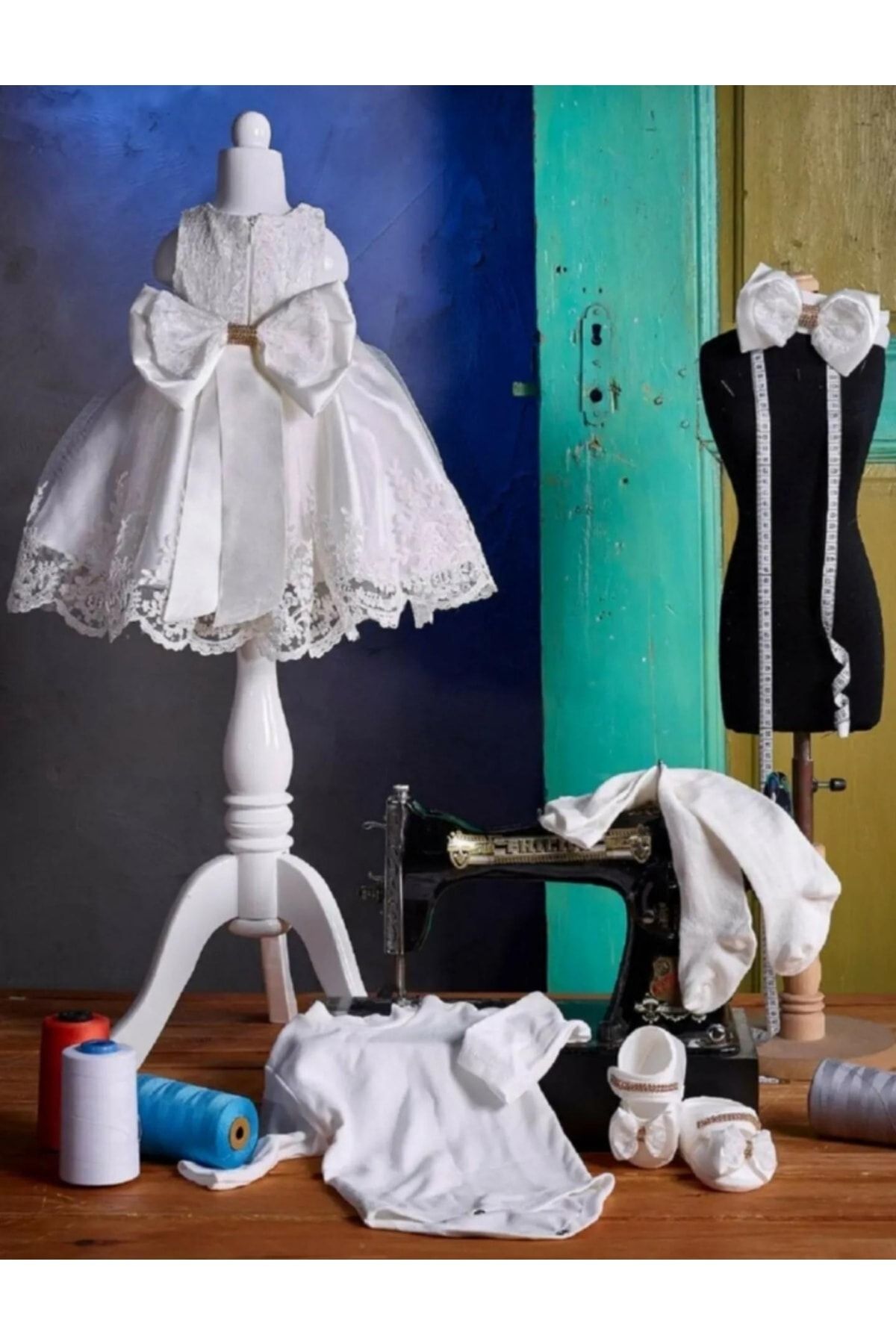 Mai Perla Babylia Ekru Kız Bebek Mevlüt Takımı Özel Gün Kıyafeti