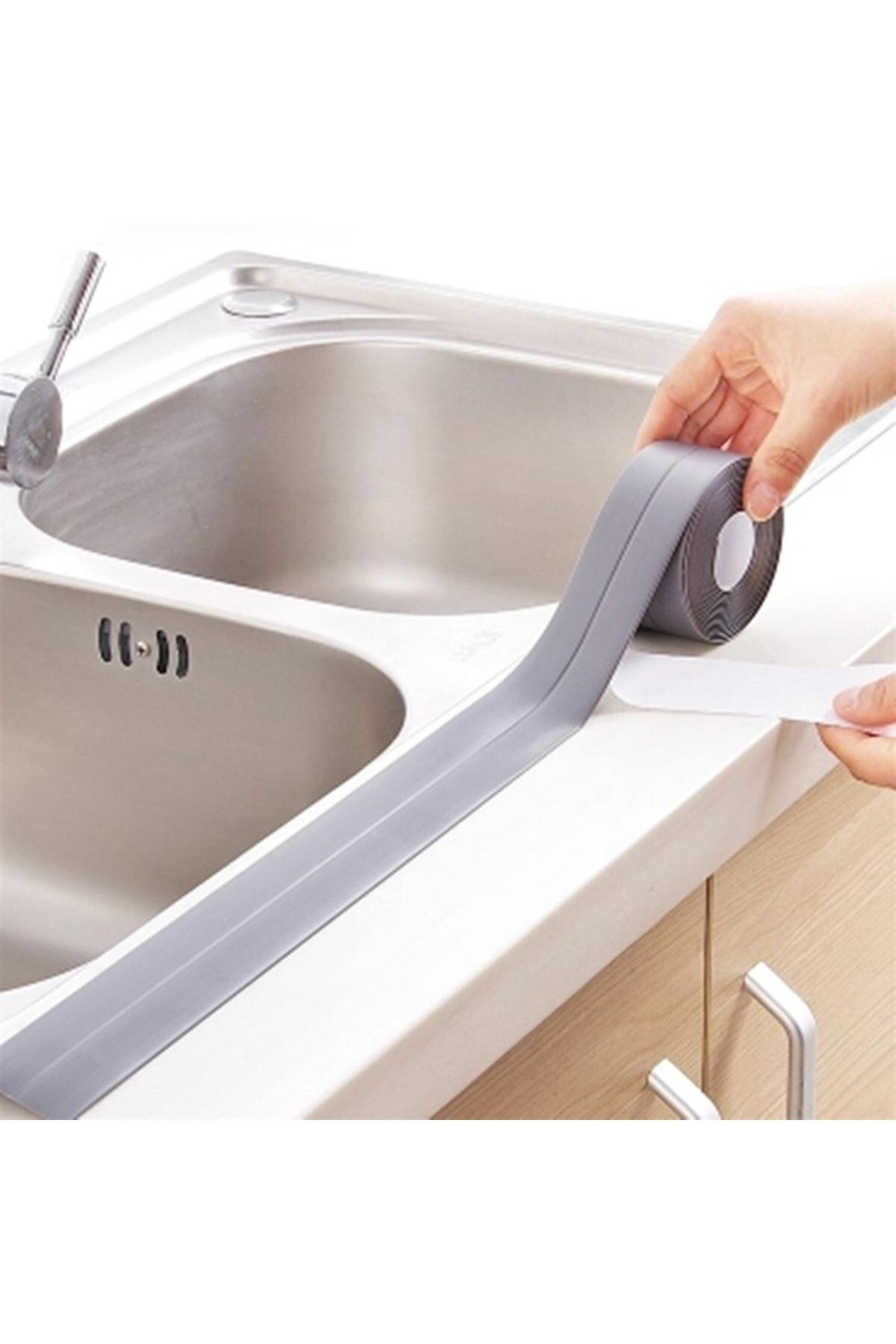 Genel Markalar Buffer® Gri Su Sızdırmaz Banyo Mutfak Lavabo Küvet Izolasyon Şerit Bant