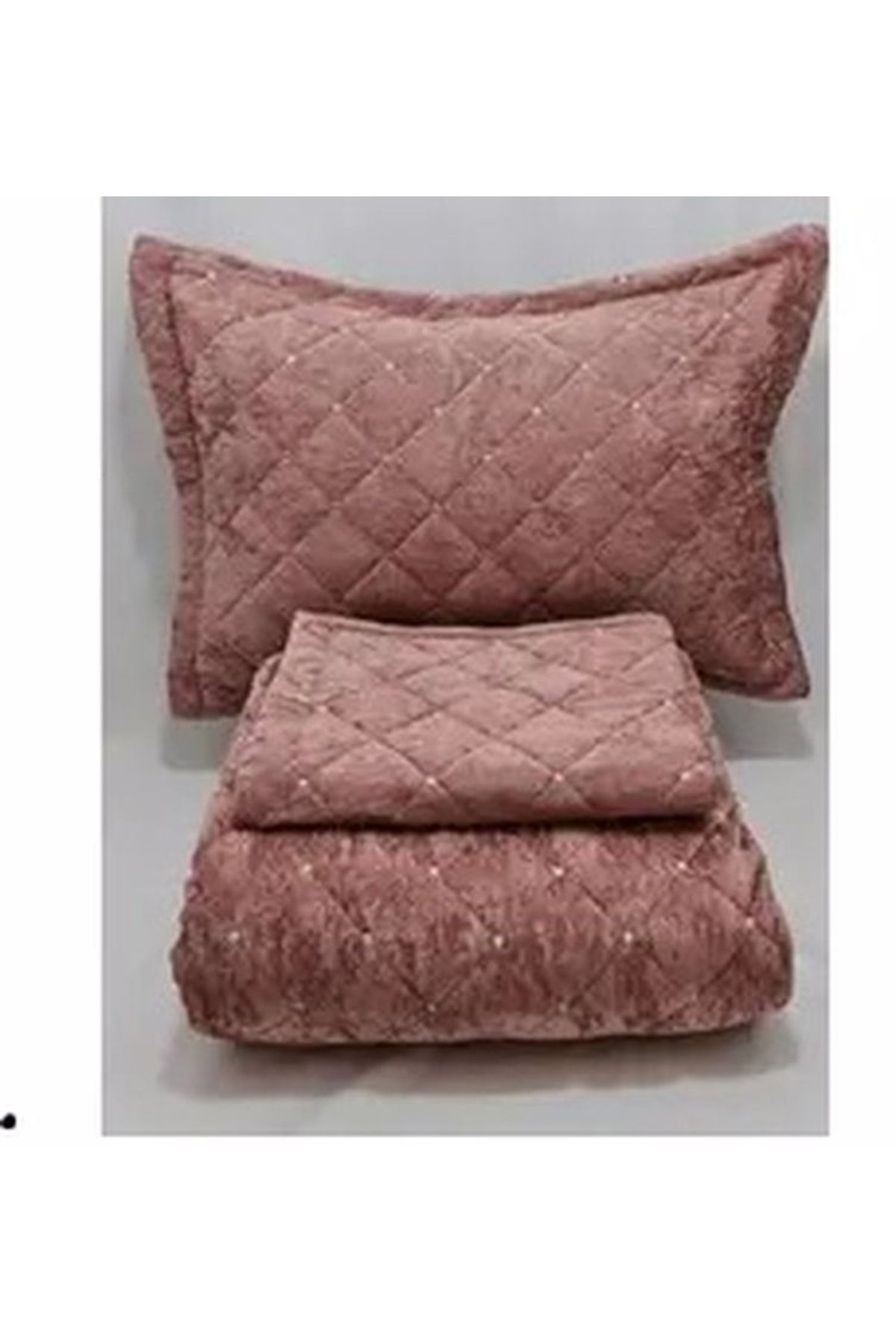 Bella Home Kadife Lüks Çift Kişilik Yatak Örtüsü