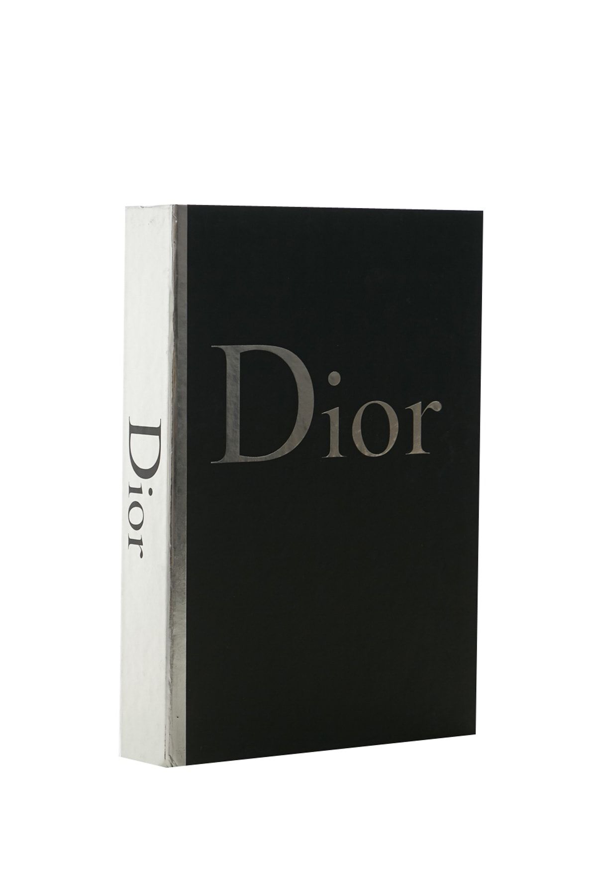 irayhomedecor Dior Siyah Gümüş Dekoratif Kitap Kutu