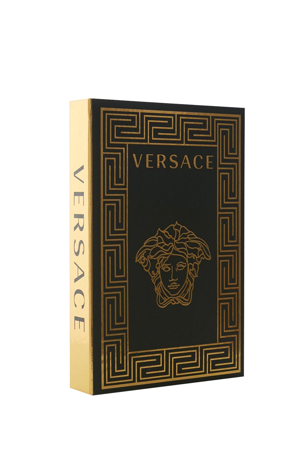 irayhomedecor Versace Siyah Gold Dekoratif Kitap Kutusu