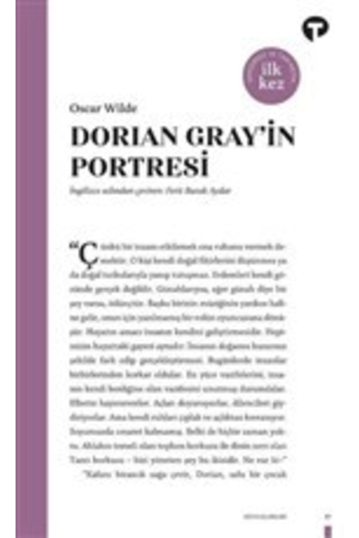 Turkuvaz Kitap Dorian Gray'in Portresi