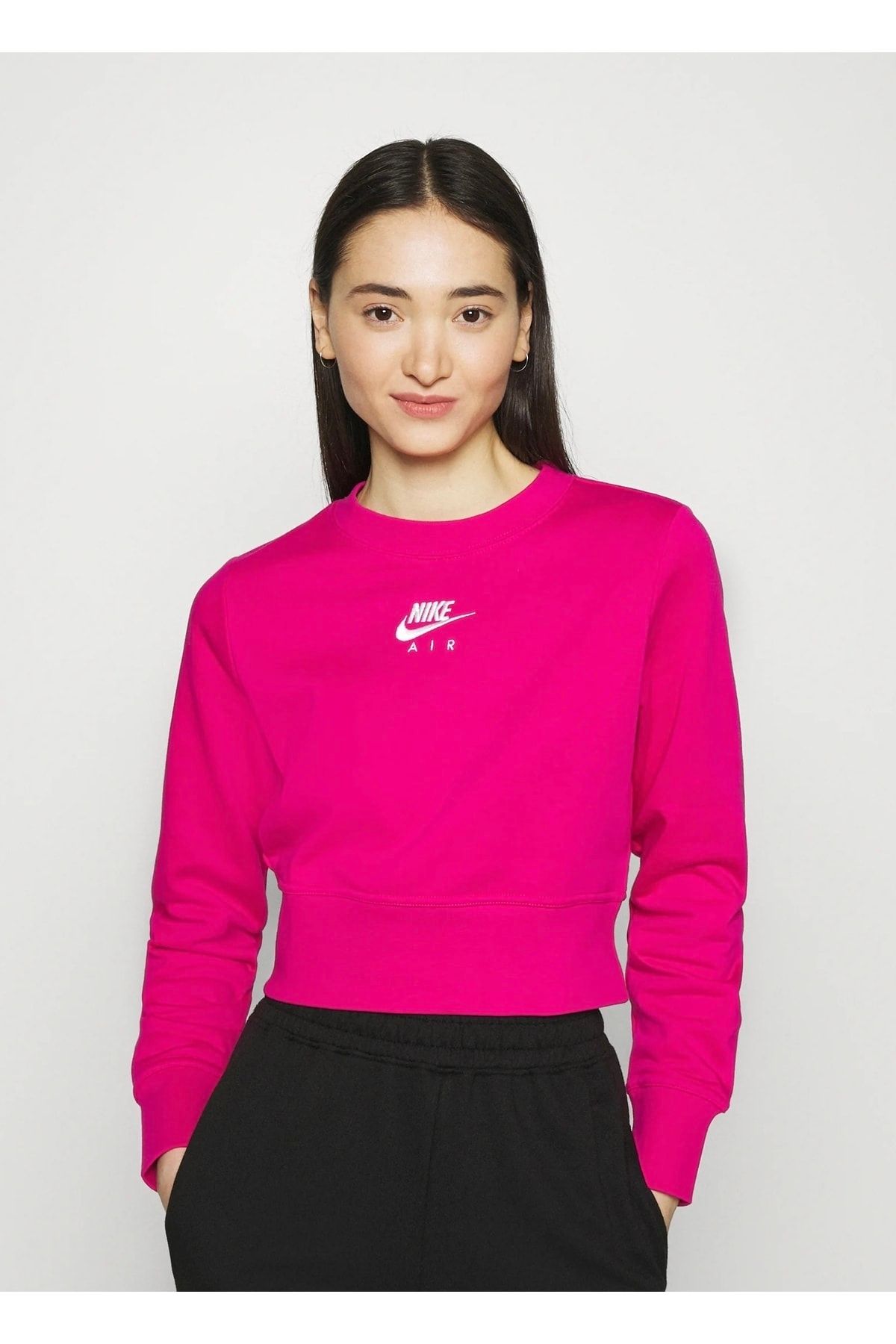 Nike Air Kadın Pembe Sweatshirt Dc5296 - 615