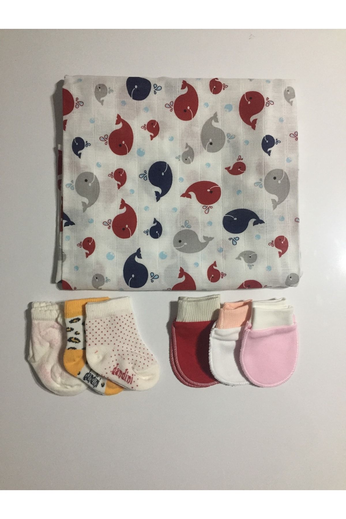 Dandini Bebek Takımı Kundak Çorap Eldiven