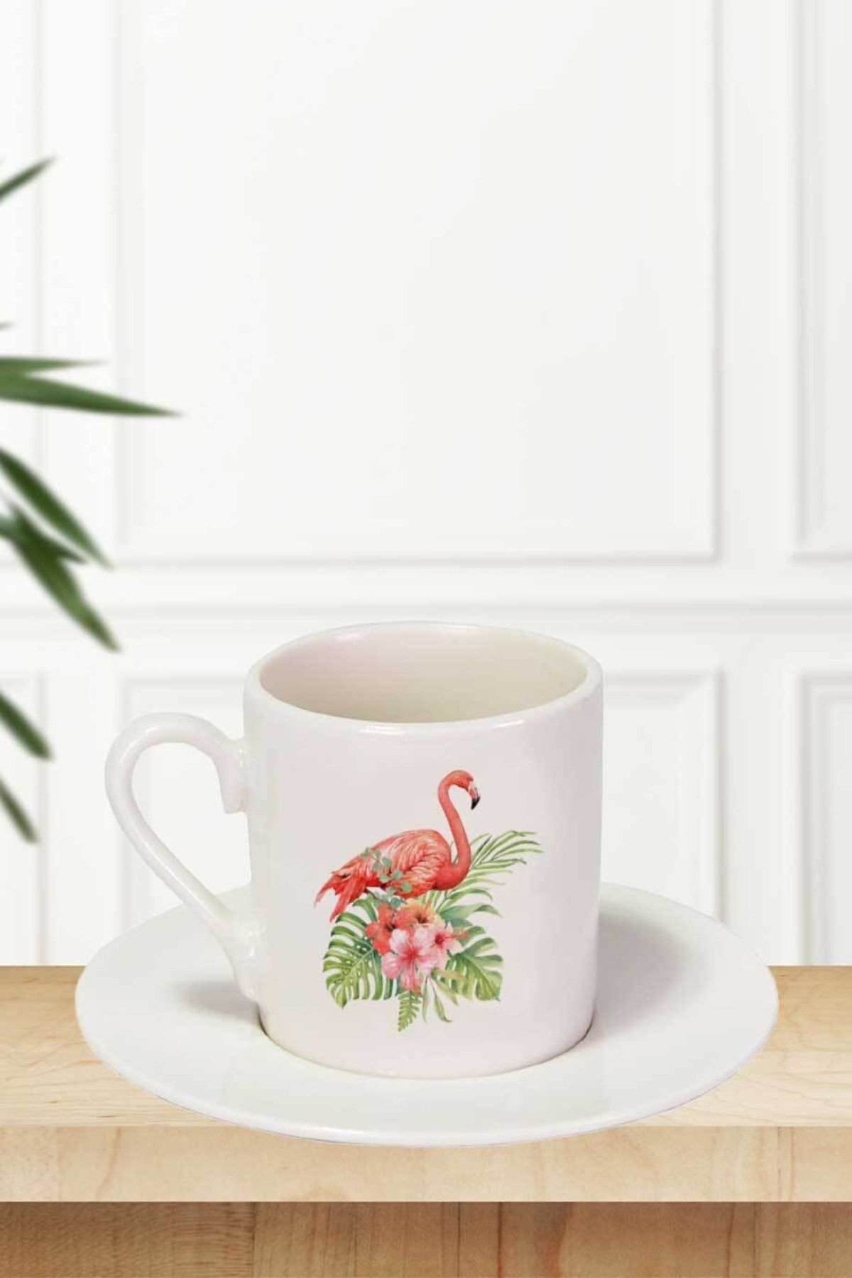 Gizeo Concept Flamingo Desenli Türk Kahvesi Fincanı