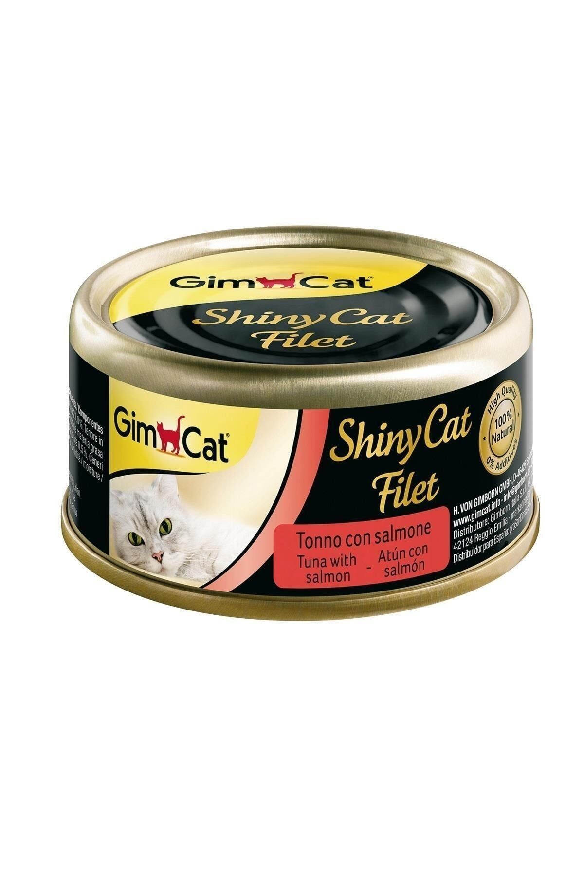 Gimcat Shinycat Tuna Balıklı Somonlu Konserve Kedi Maması 70 Gr