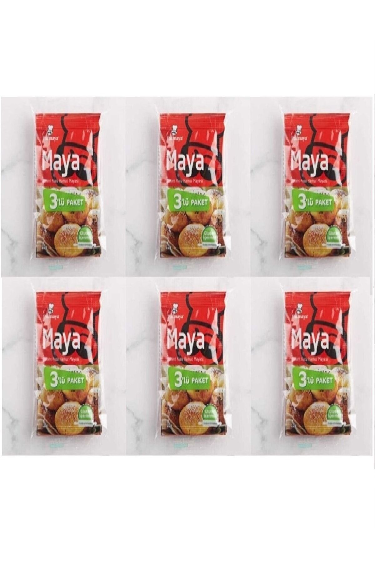 Pakmaya Glutensiz Instant Kuru Maya 3x10 Gr 6 Paket
