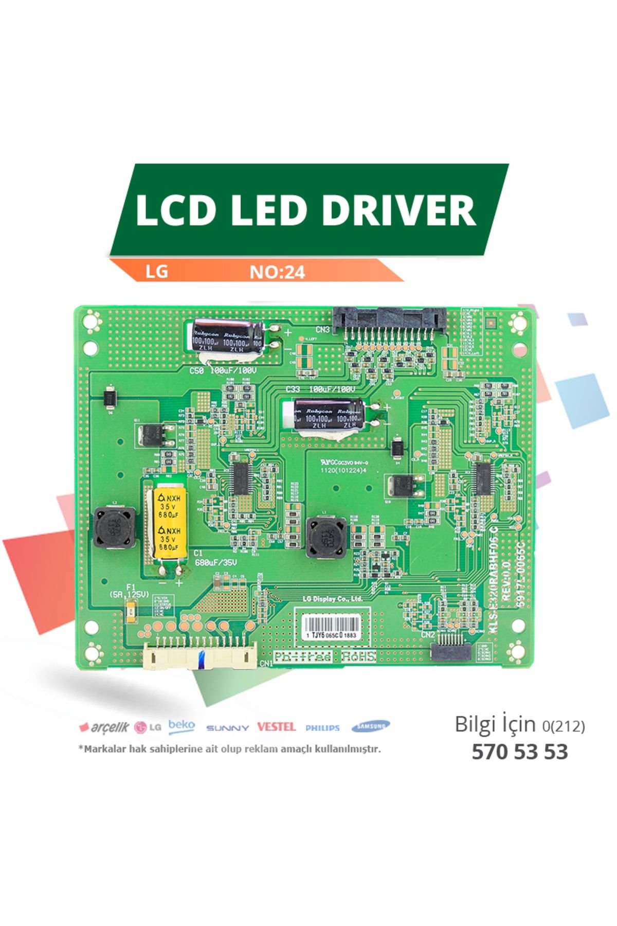 LG LCD LED DRIVER LG (6917L-0065C,KLS-E320RABHF06 C REV0.0) (LC320EUN SD U1) (NO:24)