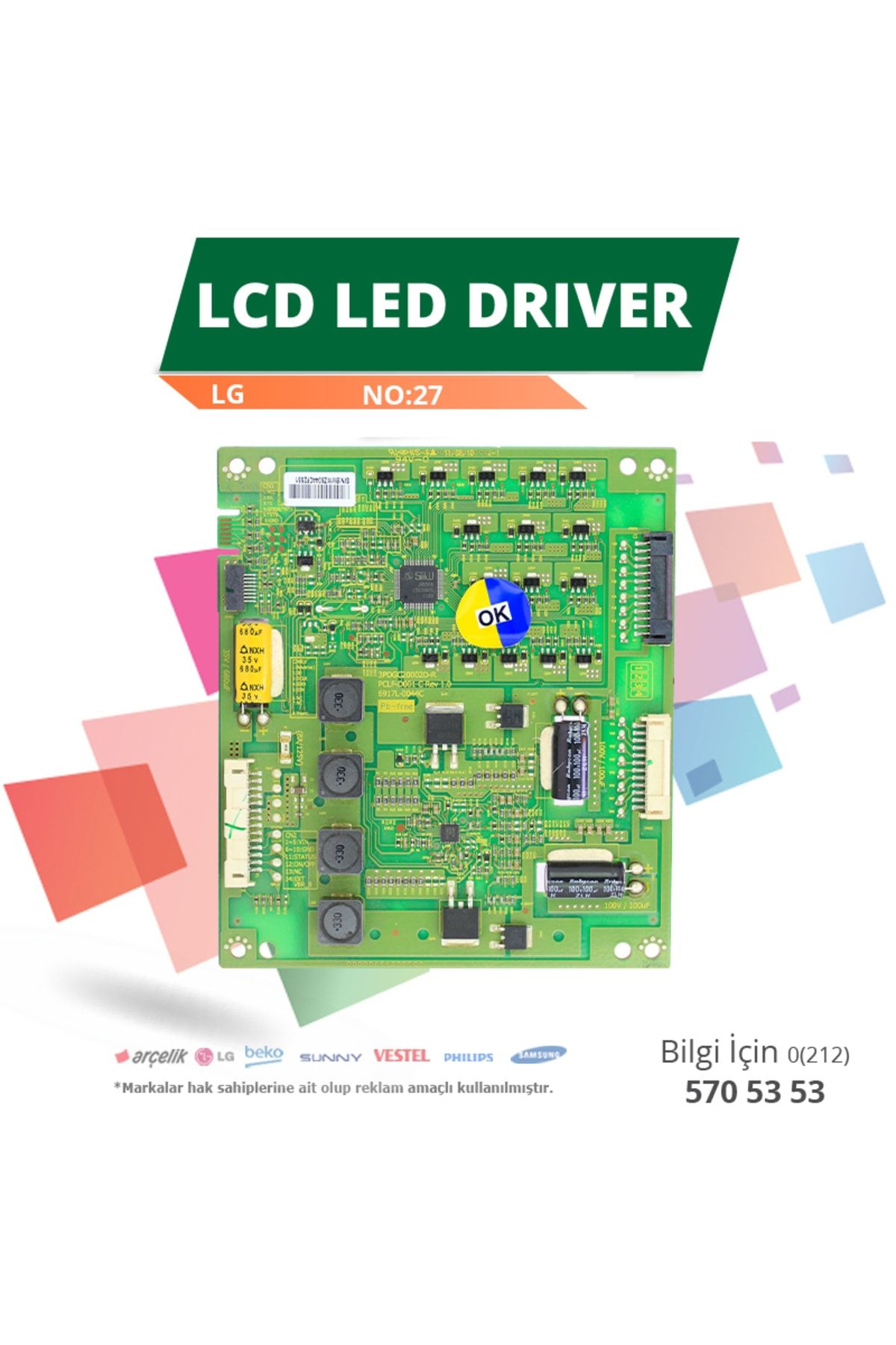 LG LCD LED DRIVER LG (6917L-0044C,3PDGC20002D-R) (LC420EUD SD M1) (NO:27)