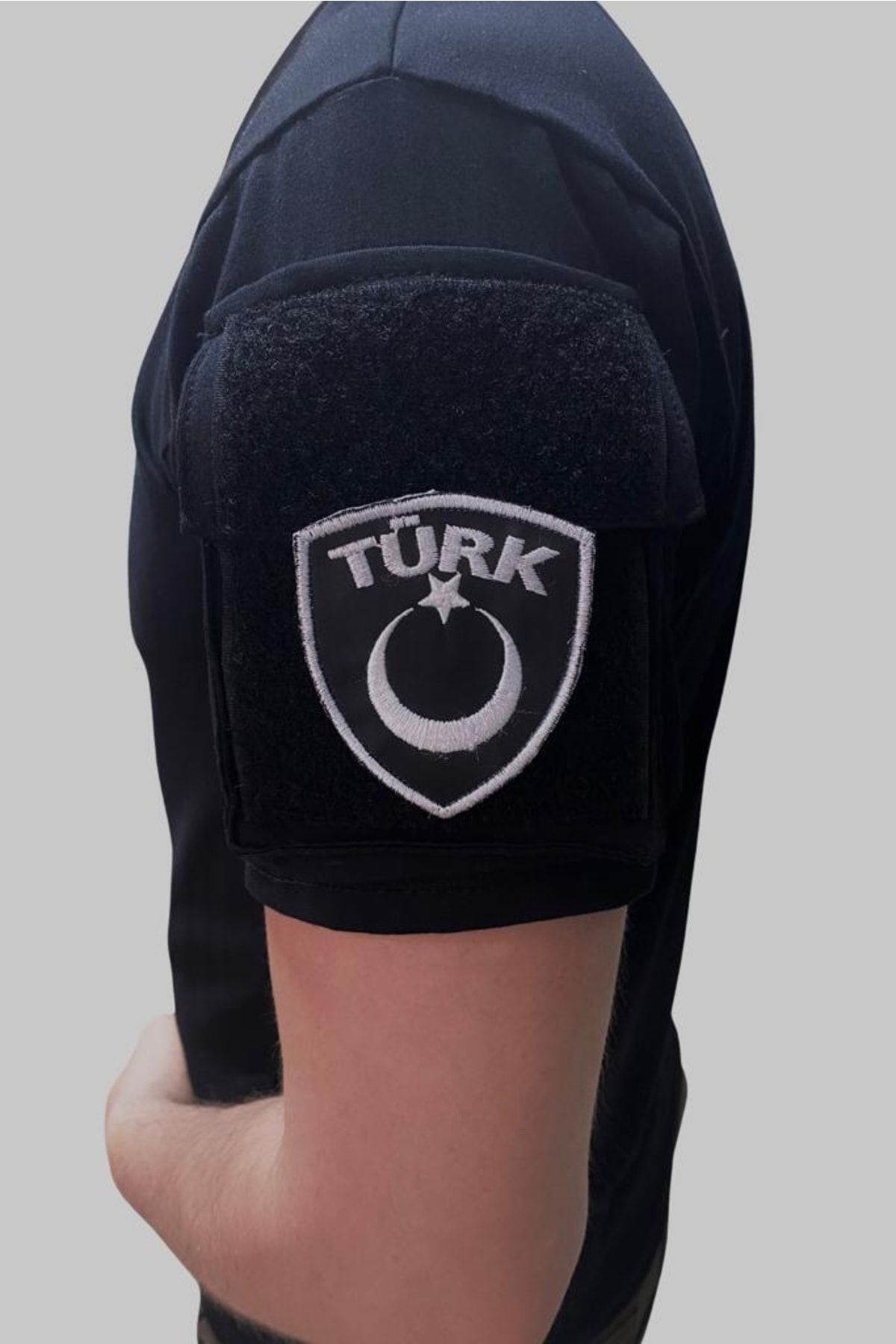 Silyon Askeri Giyim Siyah-beyaz Türk Yazılı Patch