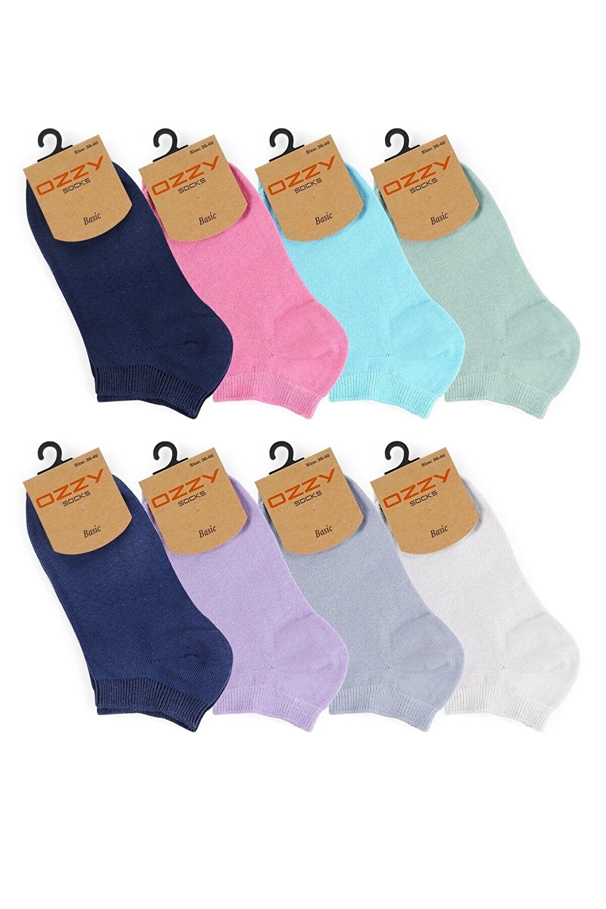 Ozzy Socks 12'li Pamuklu Renkli Kadın Patik