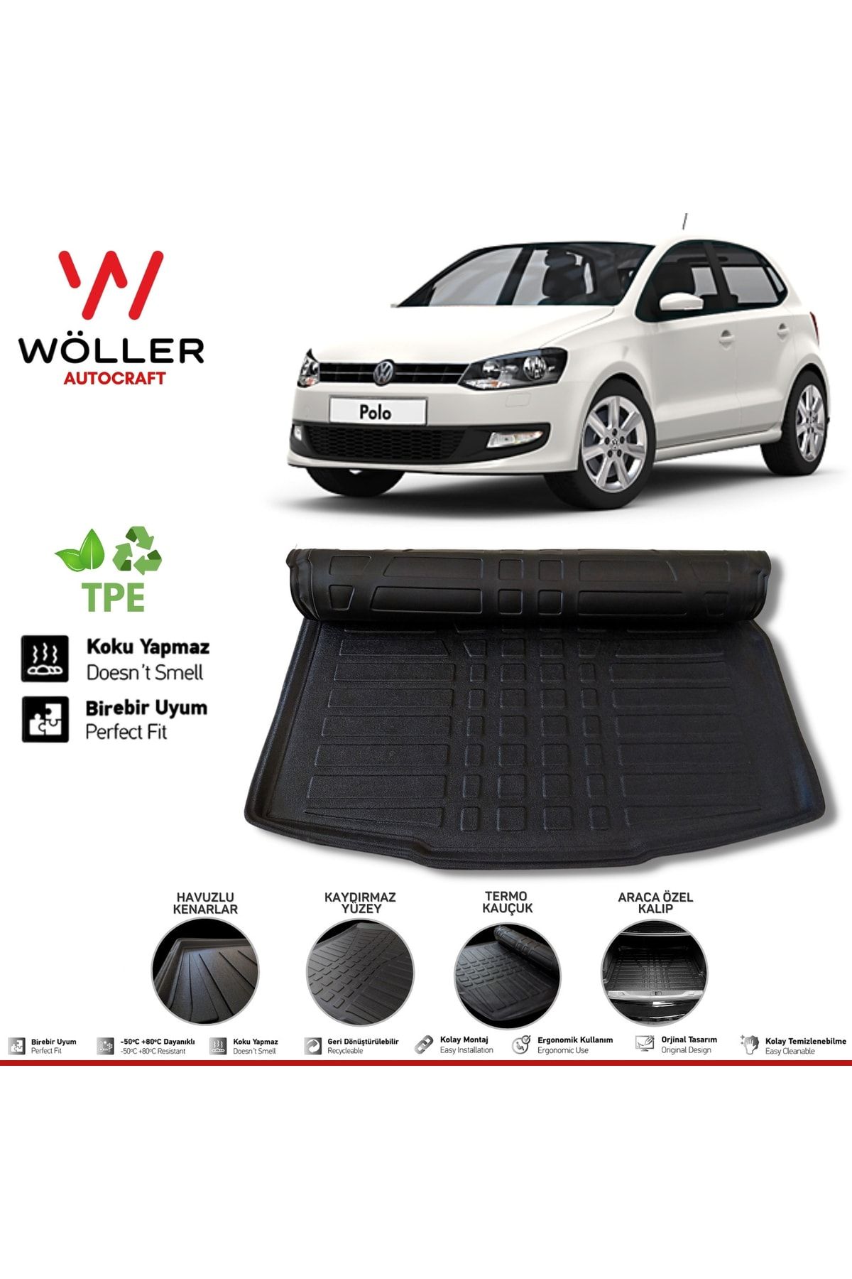 Wöller Volkswagen Polo Bagaj Havuzu 2010 2017 Arası 3d Ultraflex Esnek