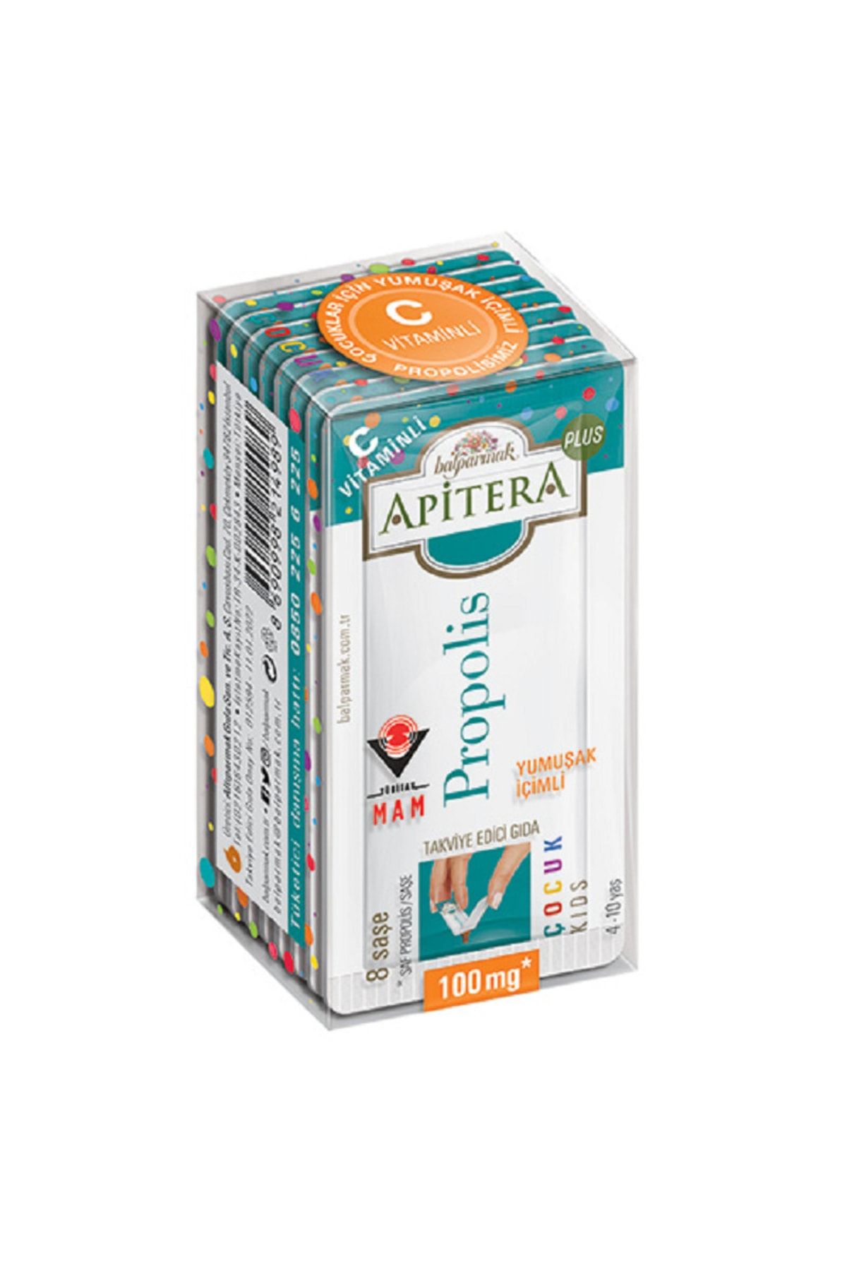 Balparmak Apitera Propolis Plus C Vitaminli Çocuk 100 mg X 8 Şase