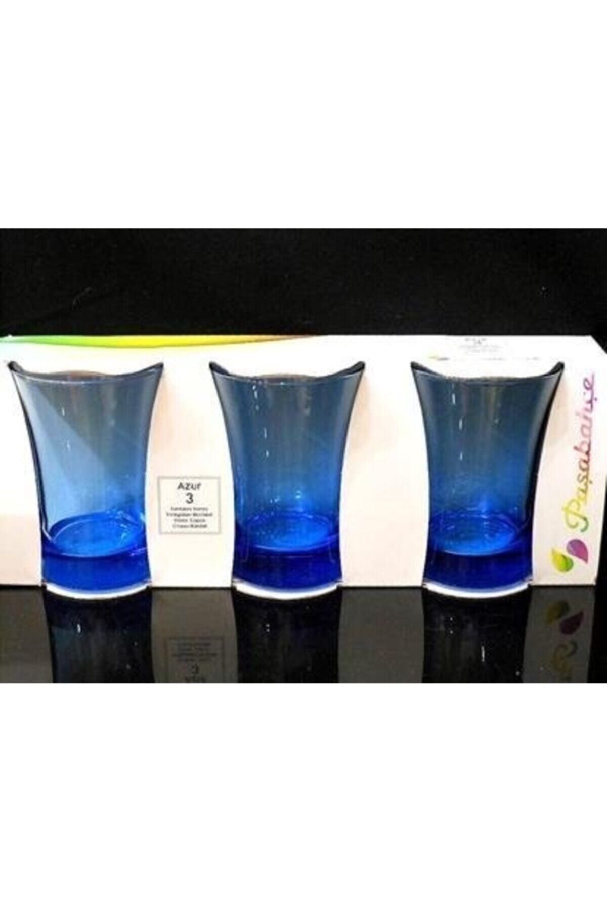 Paşabahçe Azur Mavi Su Bardağı 210 cc 3'lü 420013